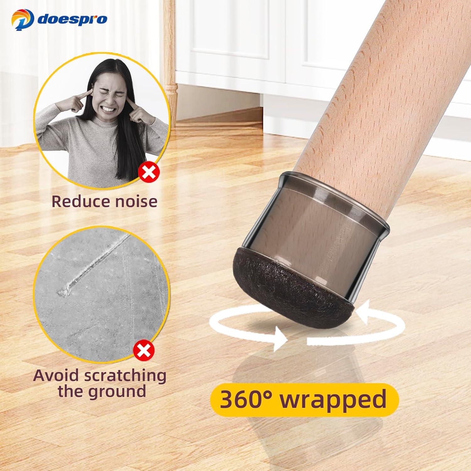 24 Protectores de Suelo para Patas de Sillas Silicona S