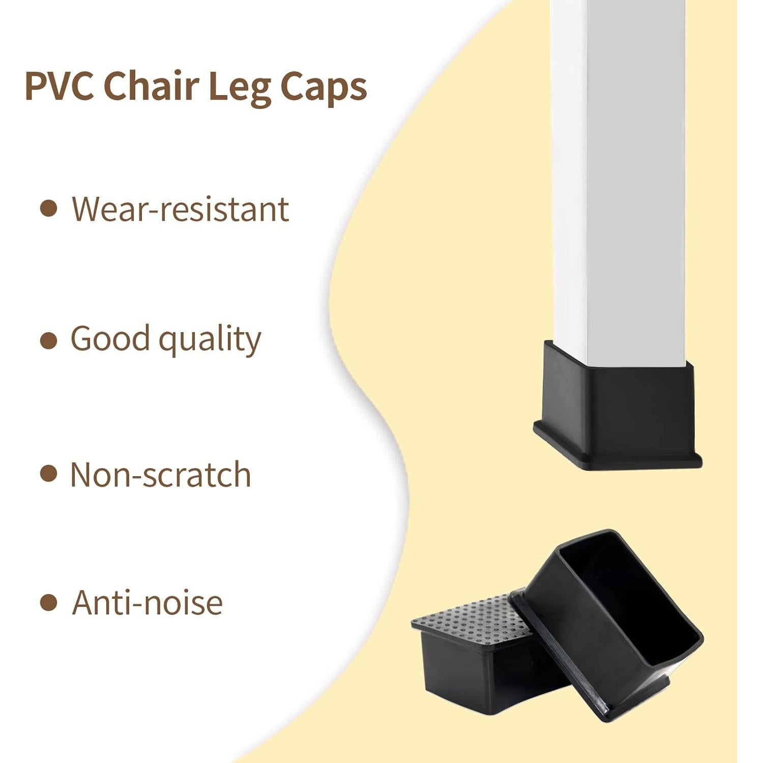 Tapas de patas de silla Flyshop 40x80mm PVC - 4 unidades