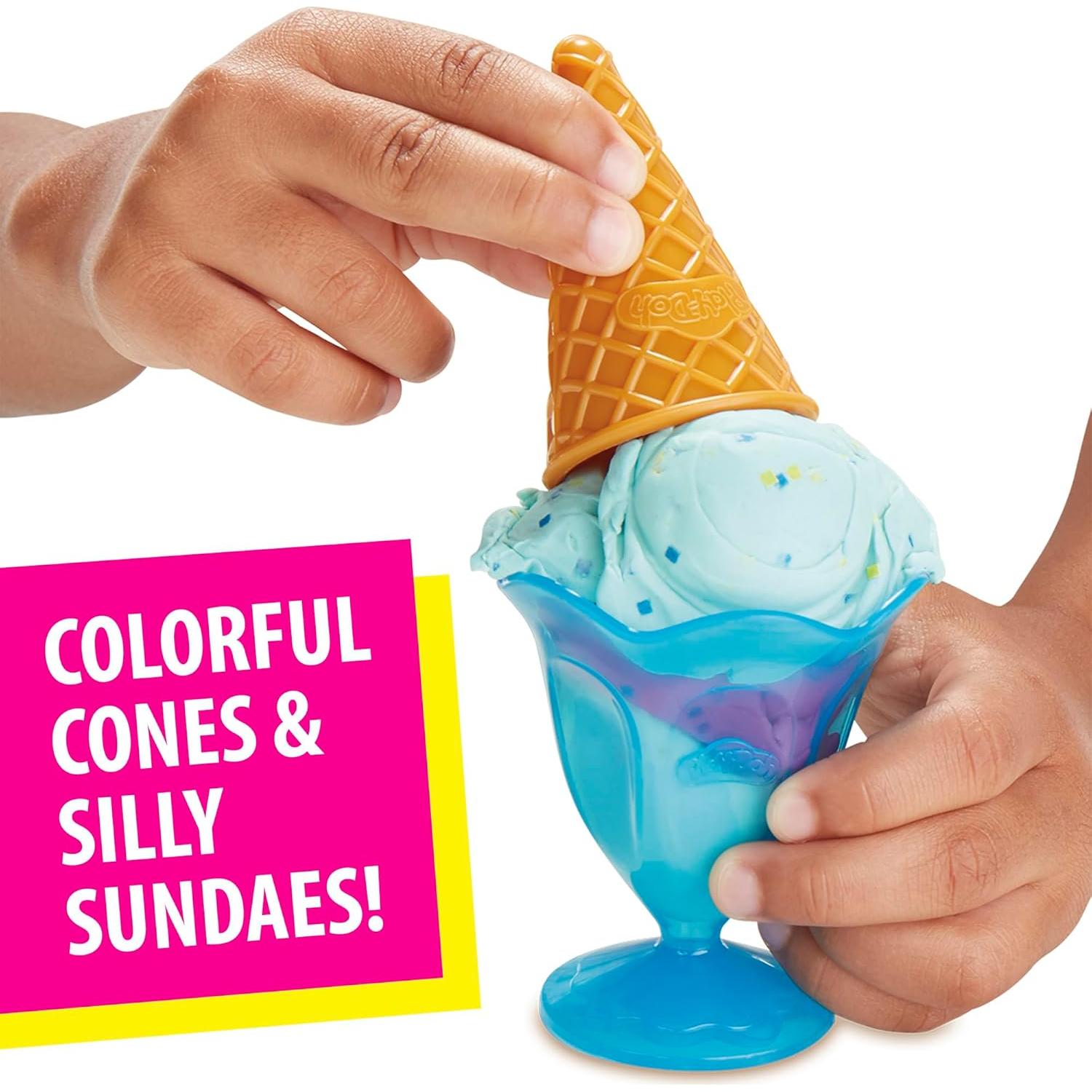 Juego de Fiesta de Helados Play-Doh 22 Herramientas 6 Colores