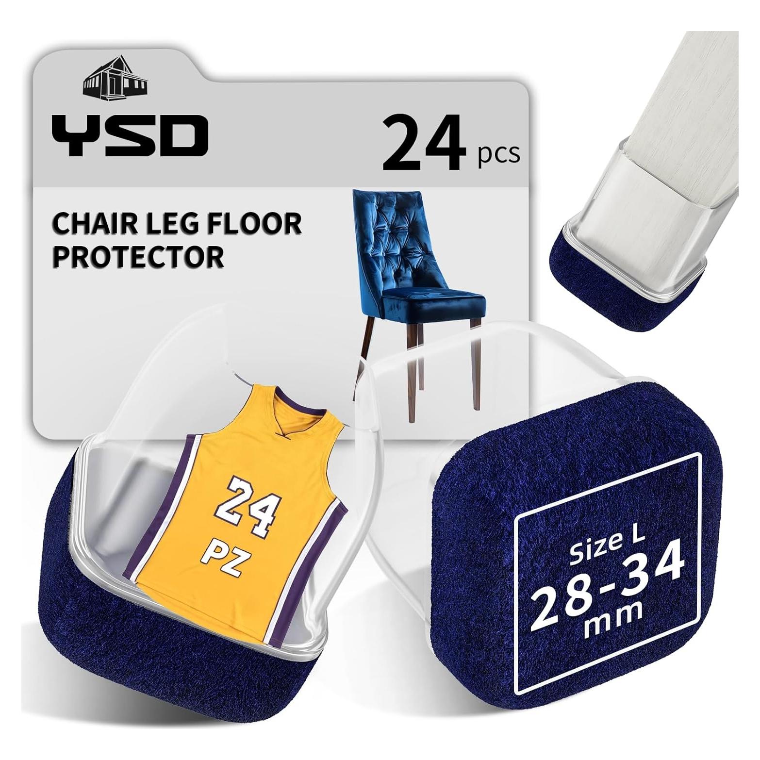 YSD 24PCS Protectores de Suelo Silicona Cuadrados 31.75mm