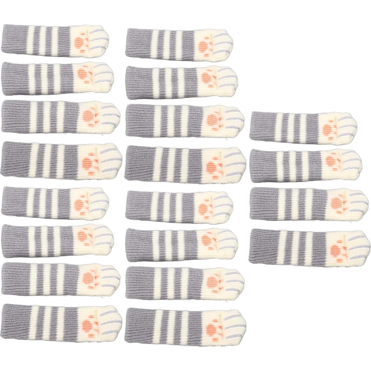 20 Calcetines Protectores para Patas de Muebles - Gris Oscuro