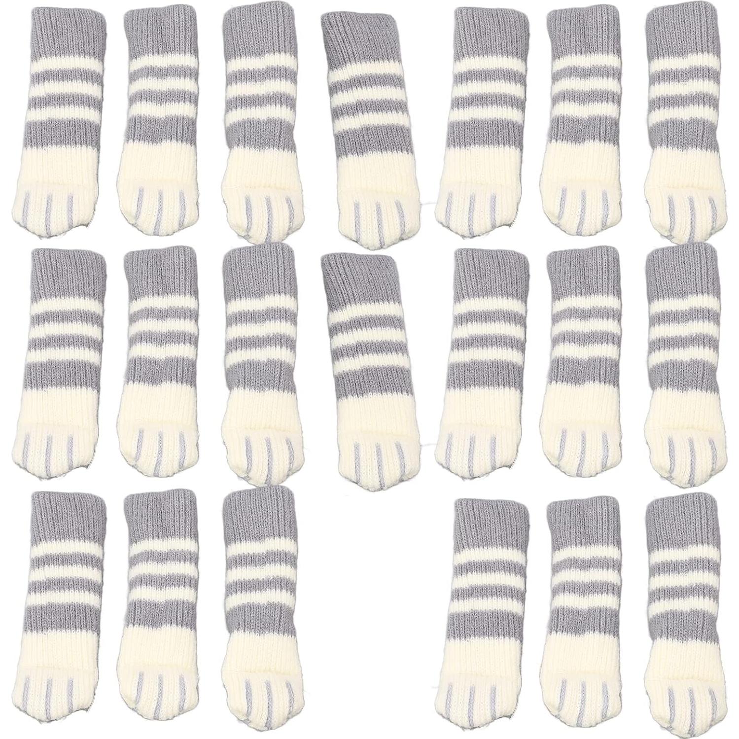 20 Calcetines Protectores para Patas de Muebles - Gris Oscuro