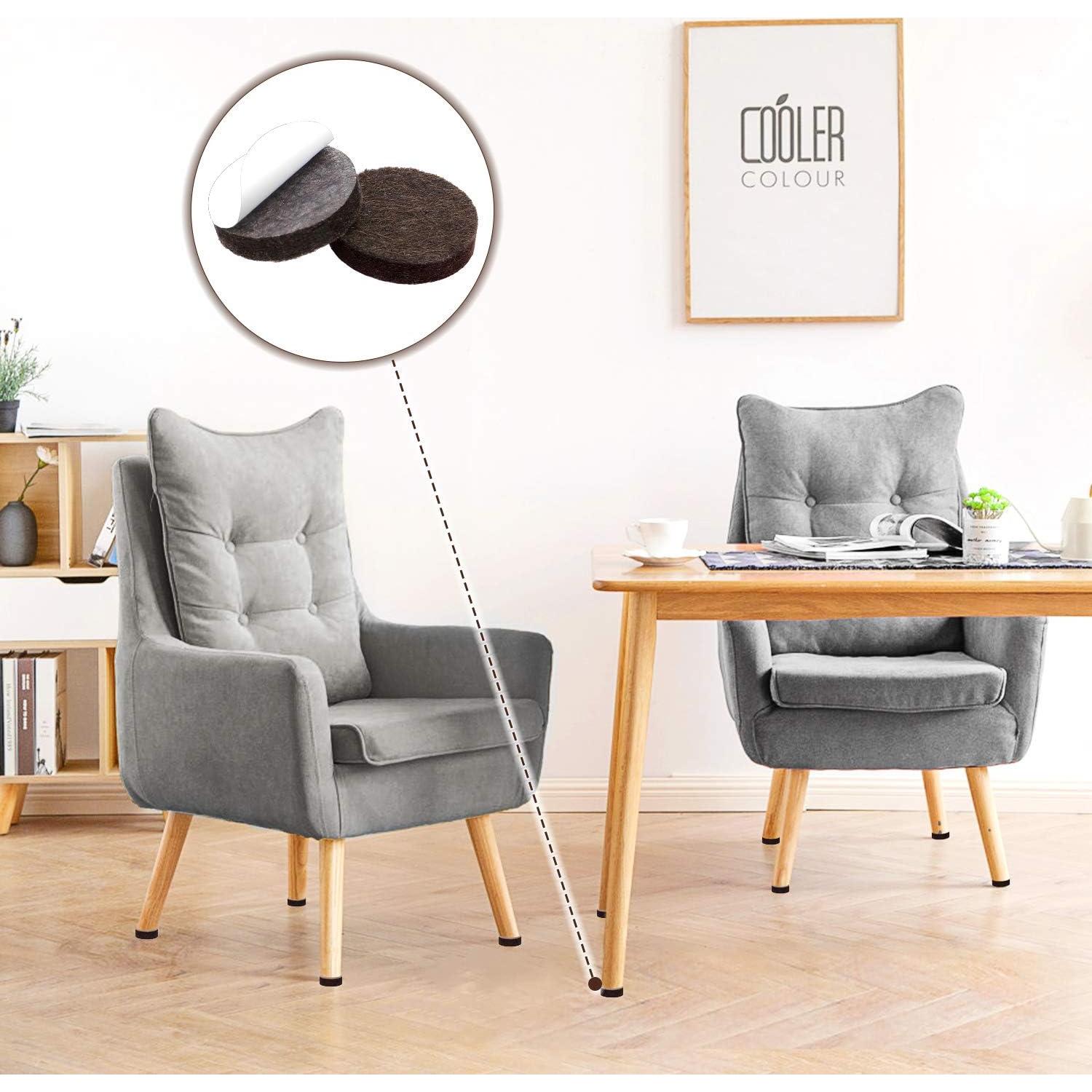 Almohadillas de Fieltro Yelanon 216 Pcs para Muebles Marrón