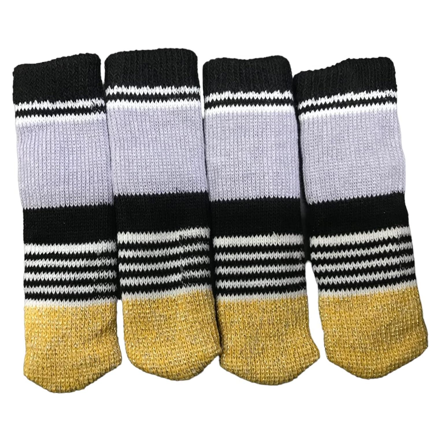 Cubiertas para Patas de Sillas Sock It to YA! 4 Piezas Oro Gris