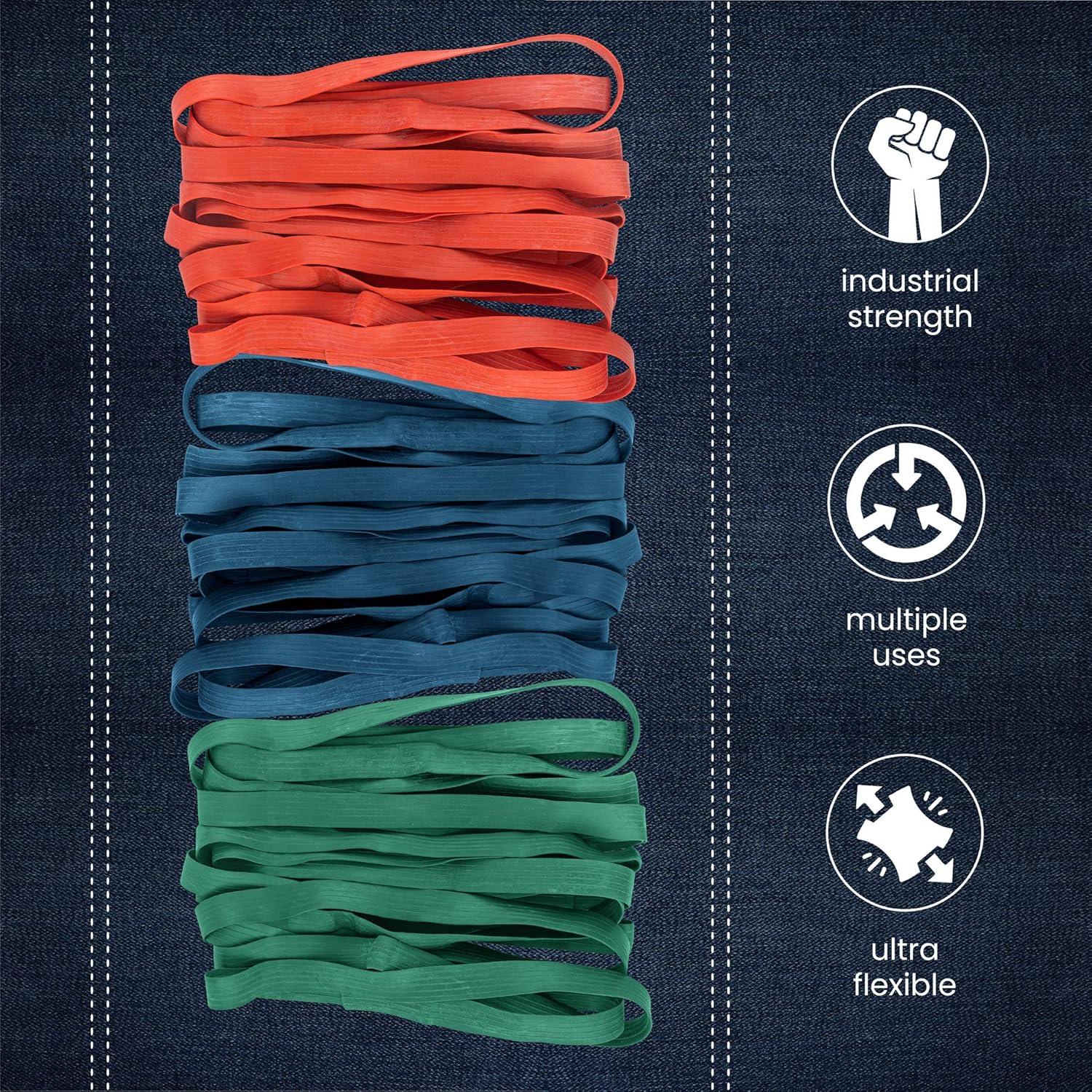 Paquete de 12 Bandas de Goma Extra Grandes Kitchentoolz