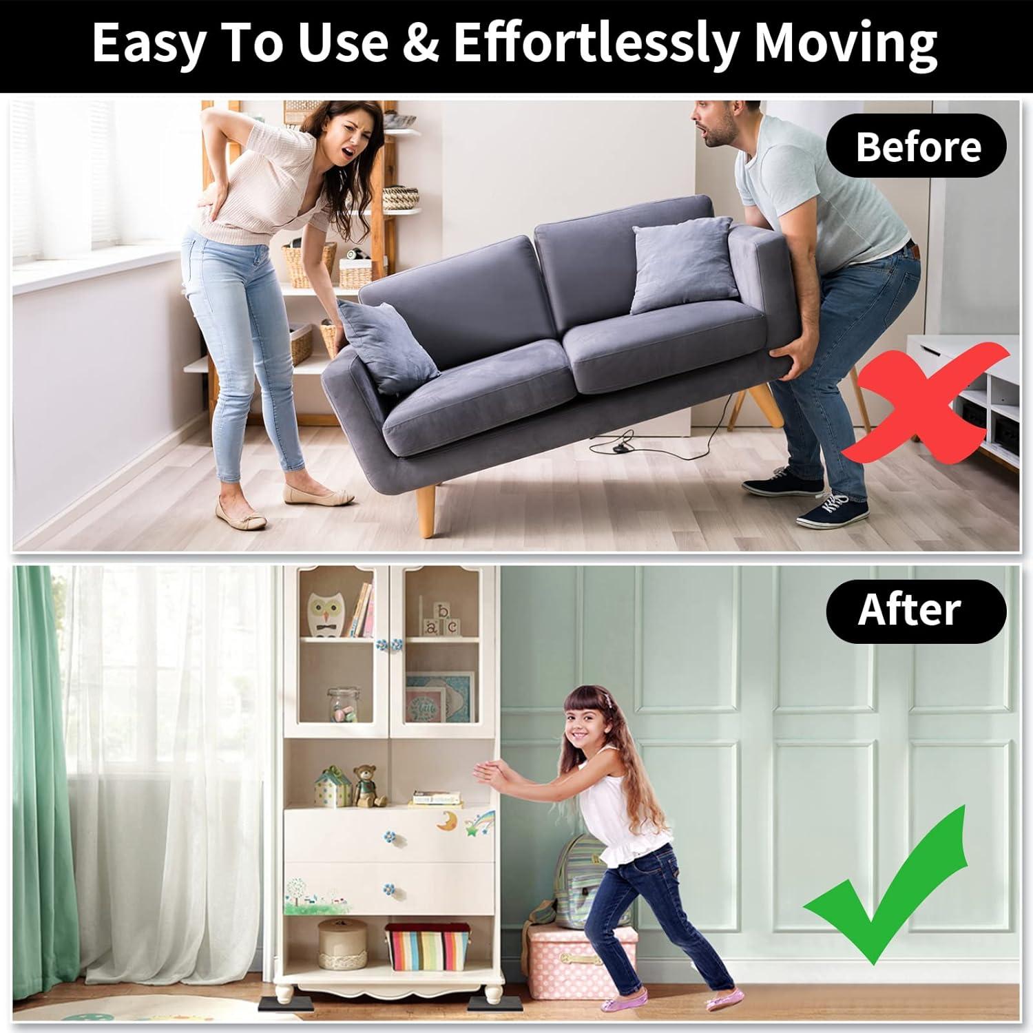 Deslizadores de Muebles Cuadrados Ezprotekt 12.7 cm Beige - 8 Piezas