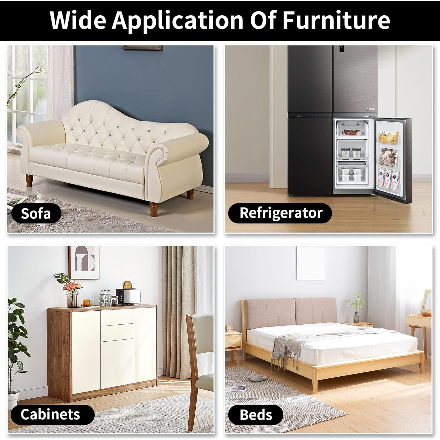 Deslizadores de Muebles Cuadrados Ezprotekt 12.7 cm Beige - 8 Piezas