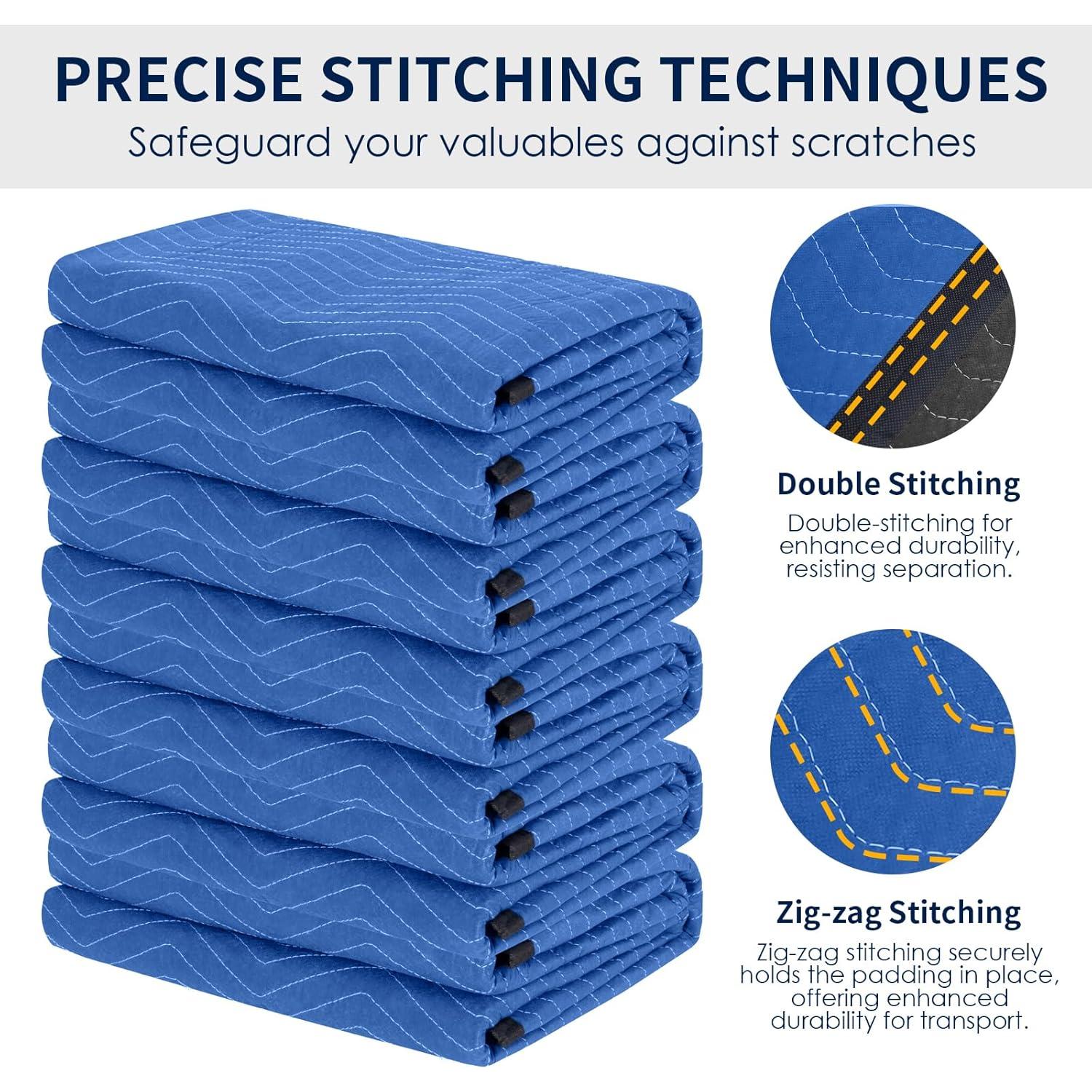 12 Manteles de Mudanza Diamond UP 203x183 cm Azul y Negro