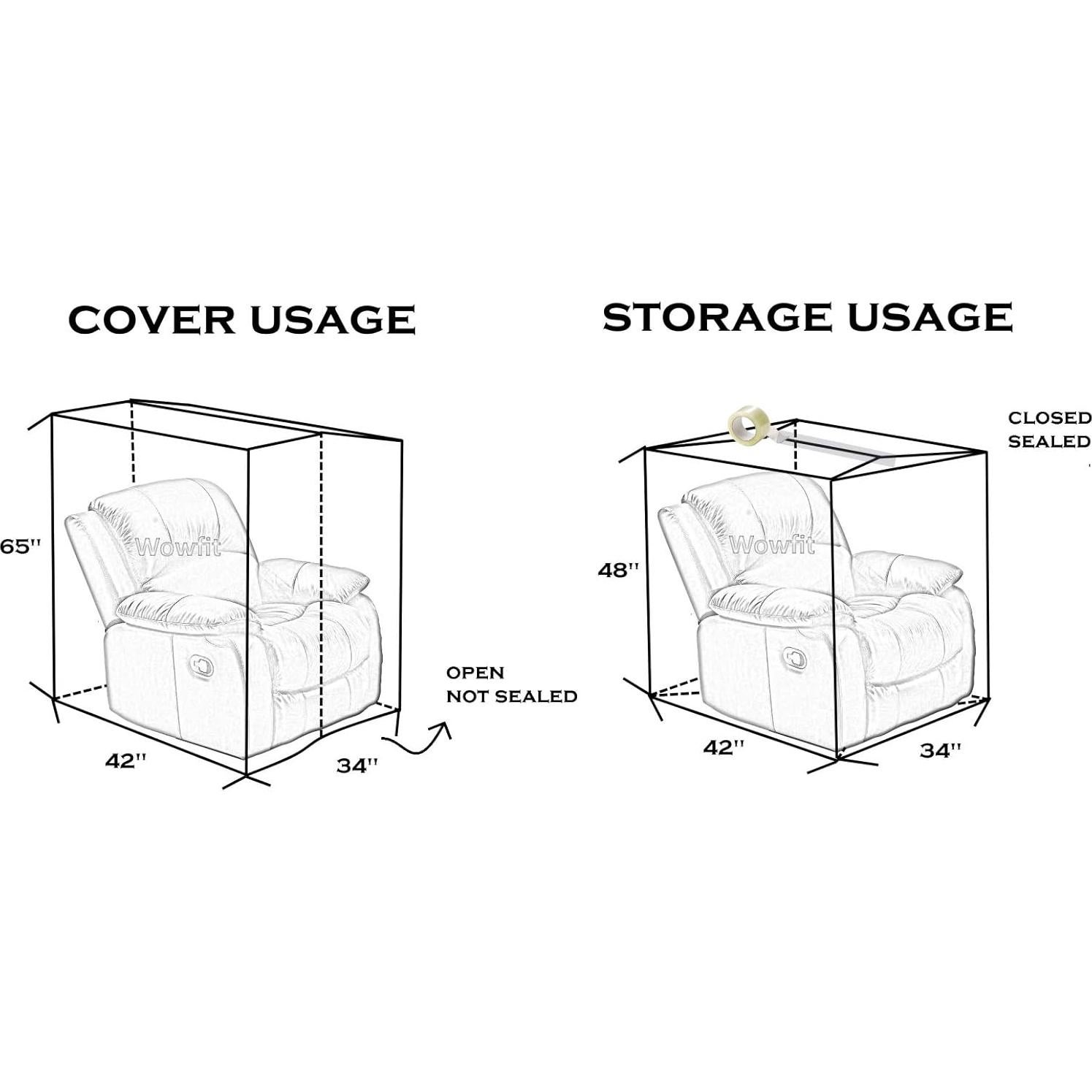 Funda de Mudanza Wowfit para Sillas y Reclinables 34x42.1x65cm