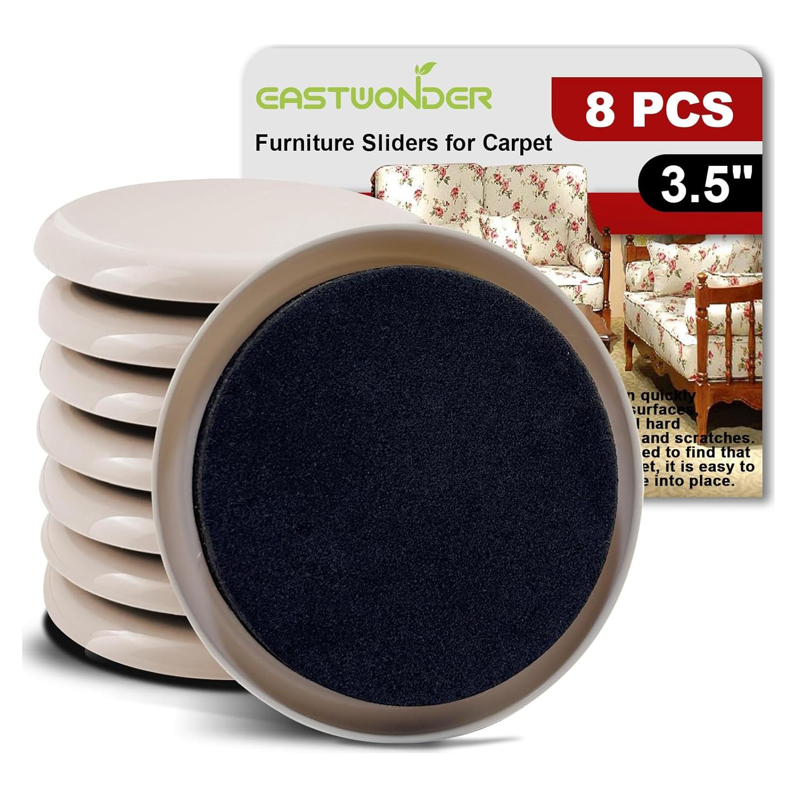Deslizadores de Muebles 8PCS 8.89cm Redondos EASTWONDER