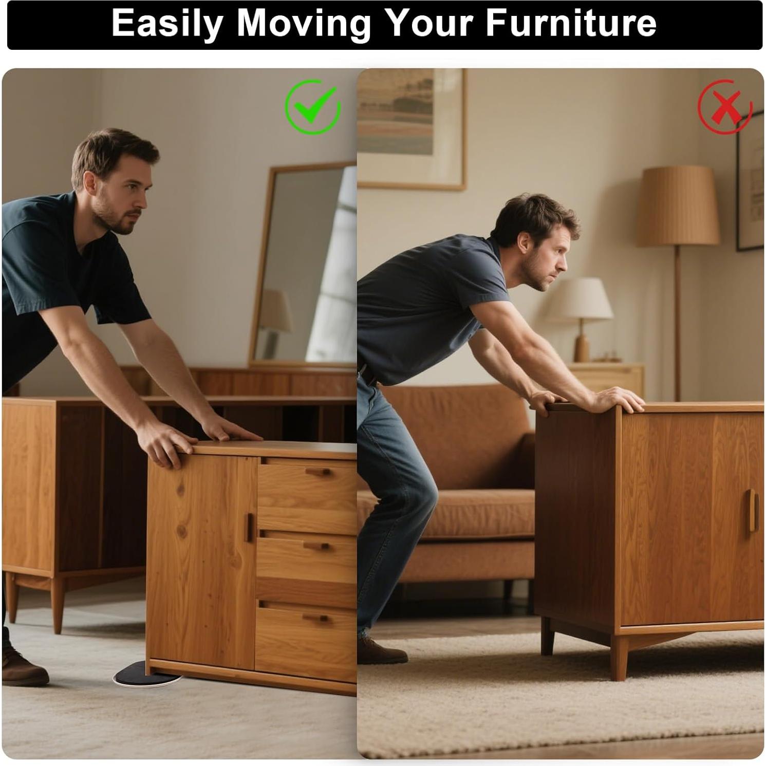 Deslizadores de Muebles 8PCS new space 24.13x14.61cm Reutilizables