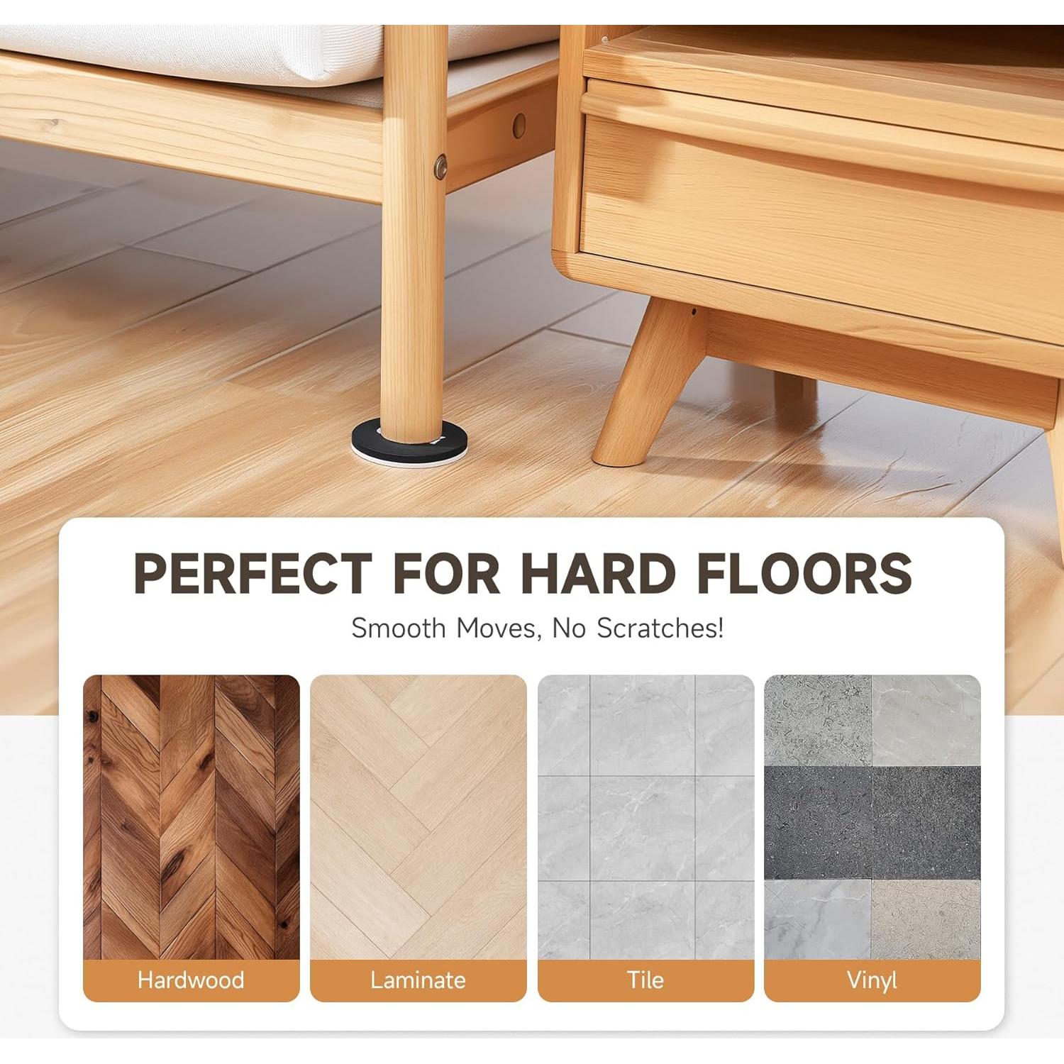 Deslizadores de Muebles CO-Z 16 Piezas Fieltro 8.89 cm