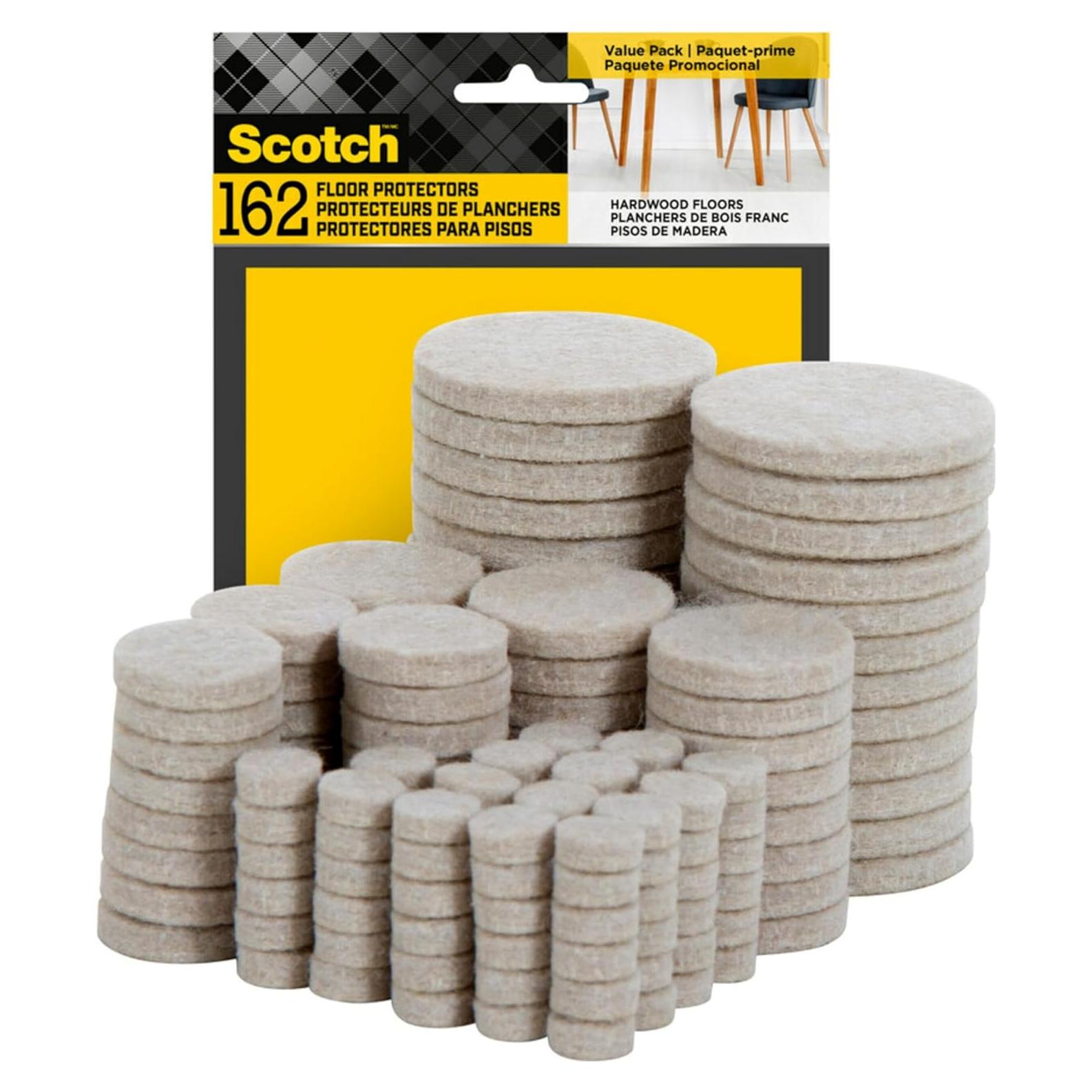 Almohadillas de Fieltro Scotch 162 PCS Beige Autoadhesivas