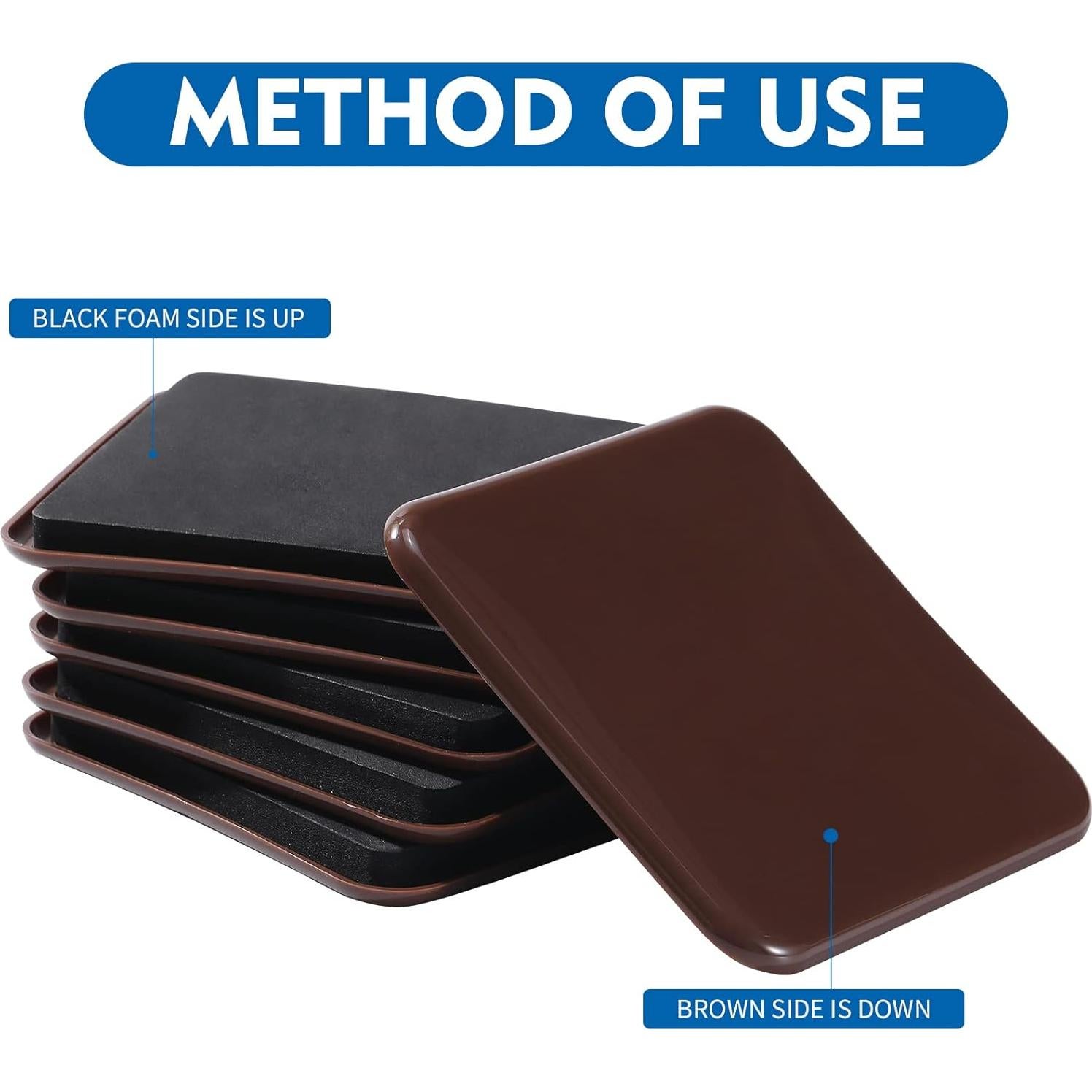 Deslizadores de Muebles Kayzn 8pcs 11.9 cm para Alfombra