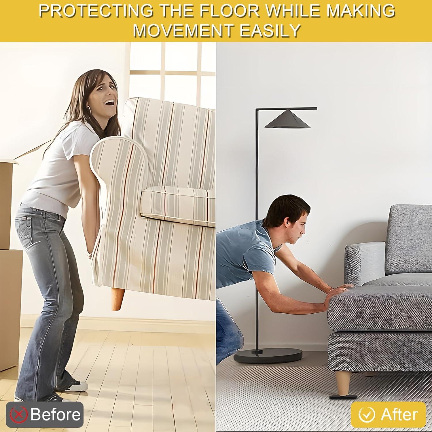 Deslizadores de Muebles 8PCS New Space 8.89x15.24cm para Madera Dura