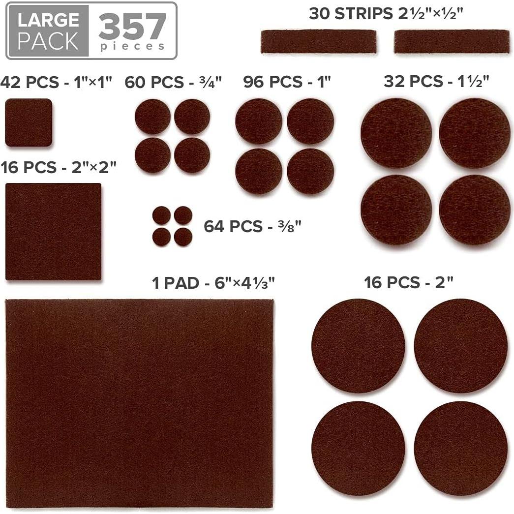 Almohadillas de Fieltro para Muebles X-PROTECTOR 357 Piezas