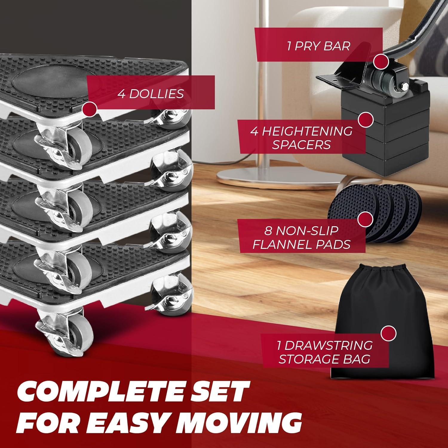 Juego de Mover Muebles Marlimoon - Rodillos 4 Ruedas, 1202 kg