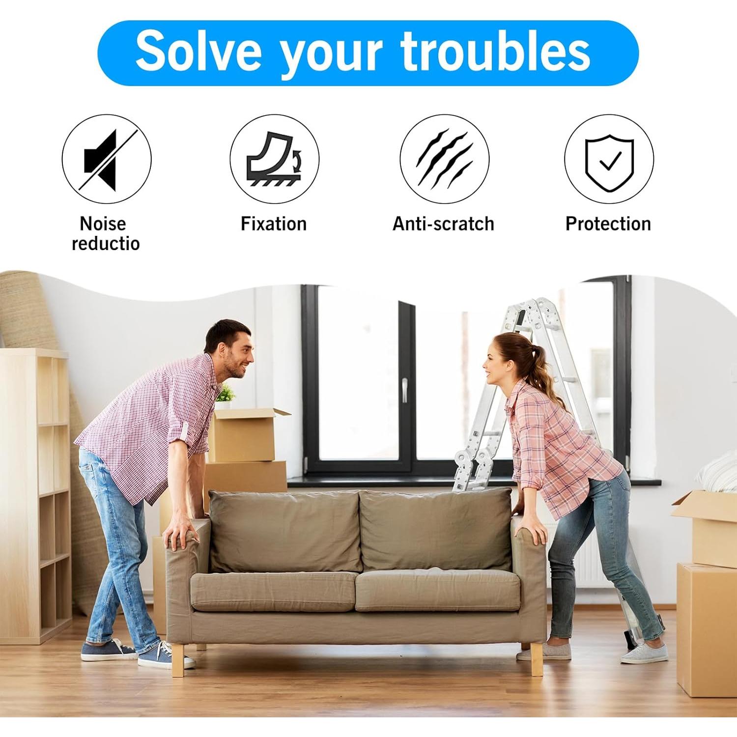 Almohadillas de Silicona Antideslizantes Golesh 101.6x10.16 cm