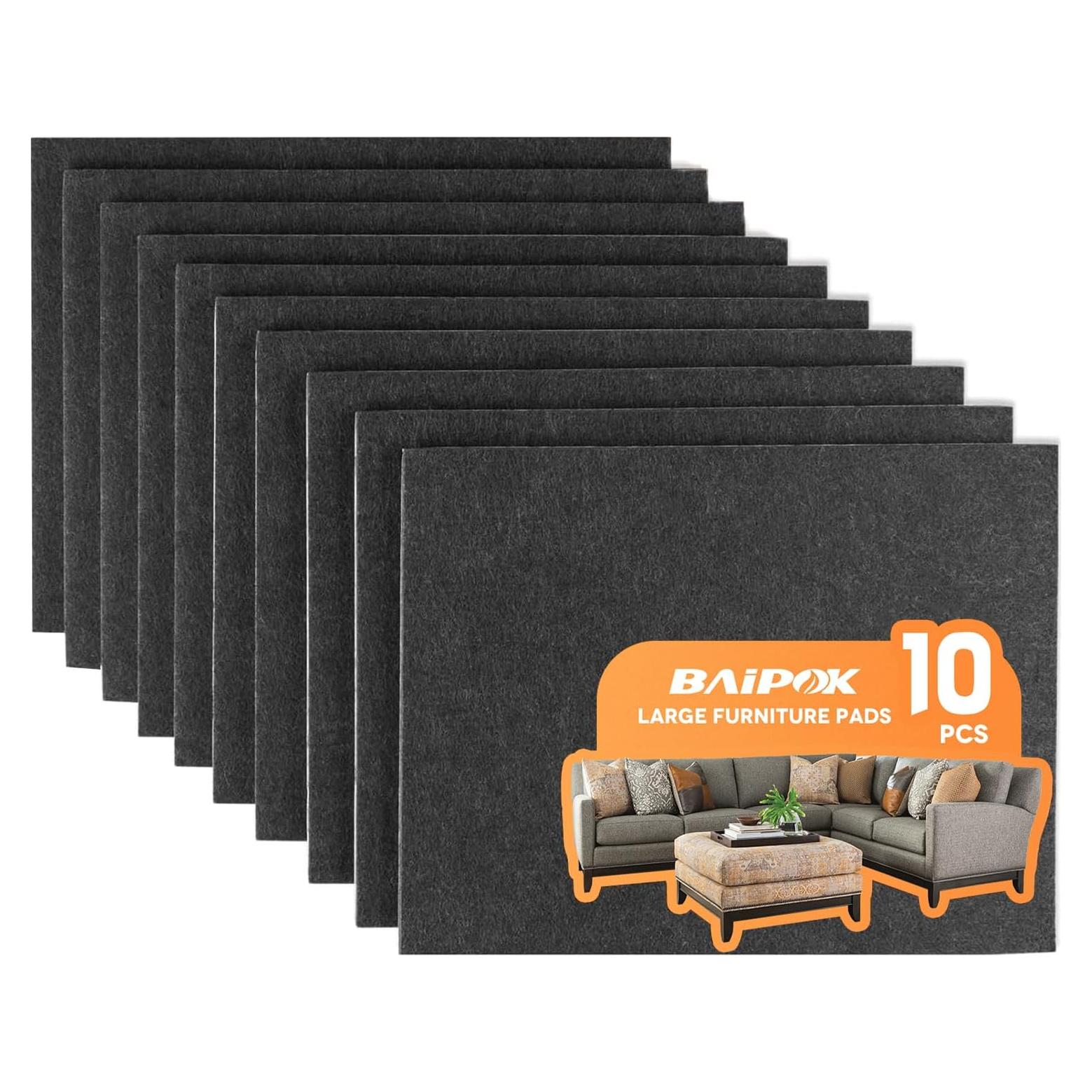 Almohadillas de Fieltro BAIPOK 10pcs 20.32x15.24cm Negro