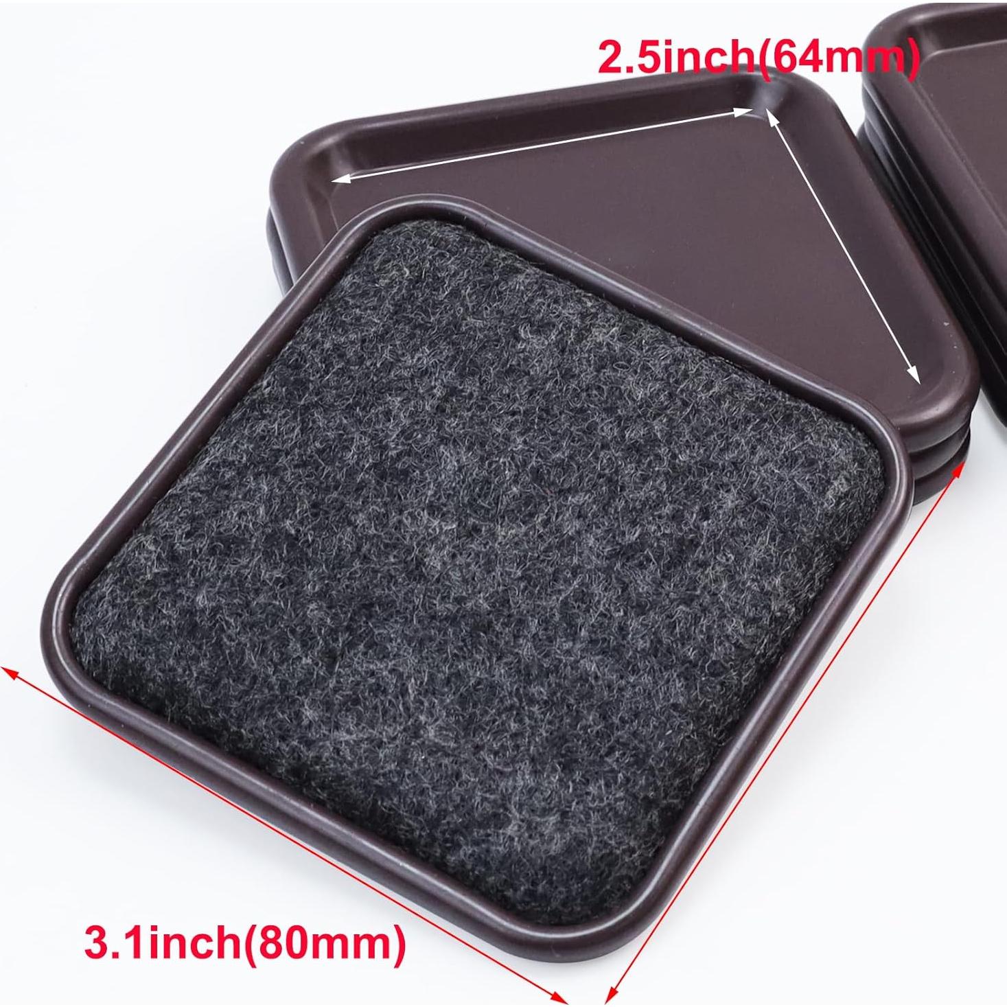 Deslizadores de Muebles Geesatis 8 Pcs 7.87x7.87cm Reutilizables