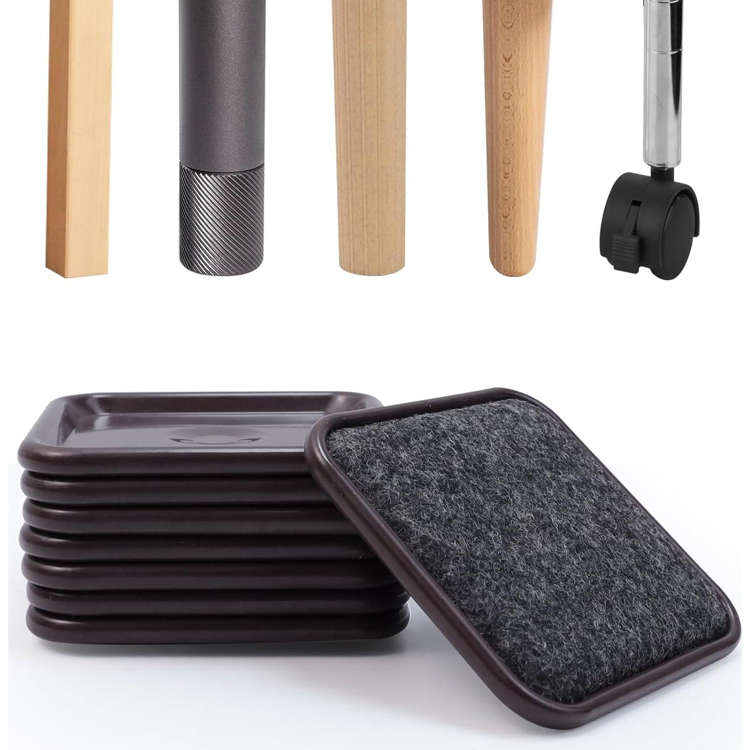 Deslizadores de Muebles Geesatis 8 Pcs 7.87x7.87cm Reutilizables