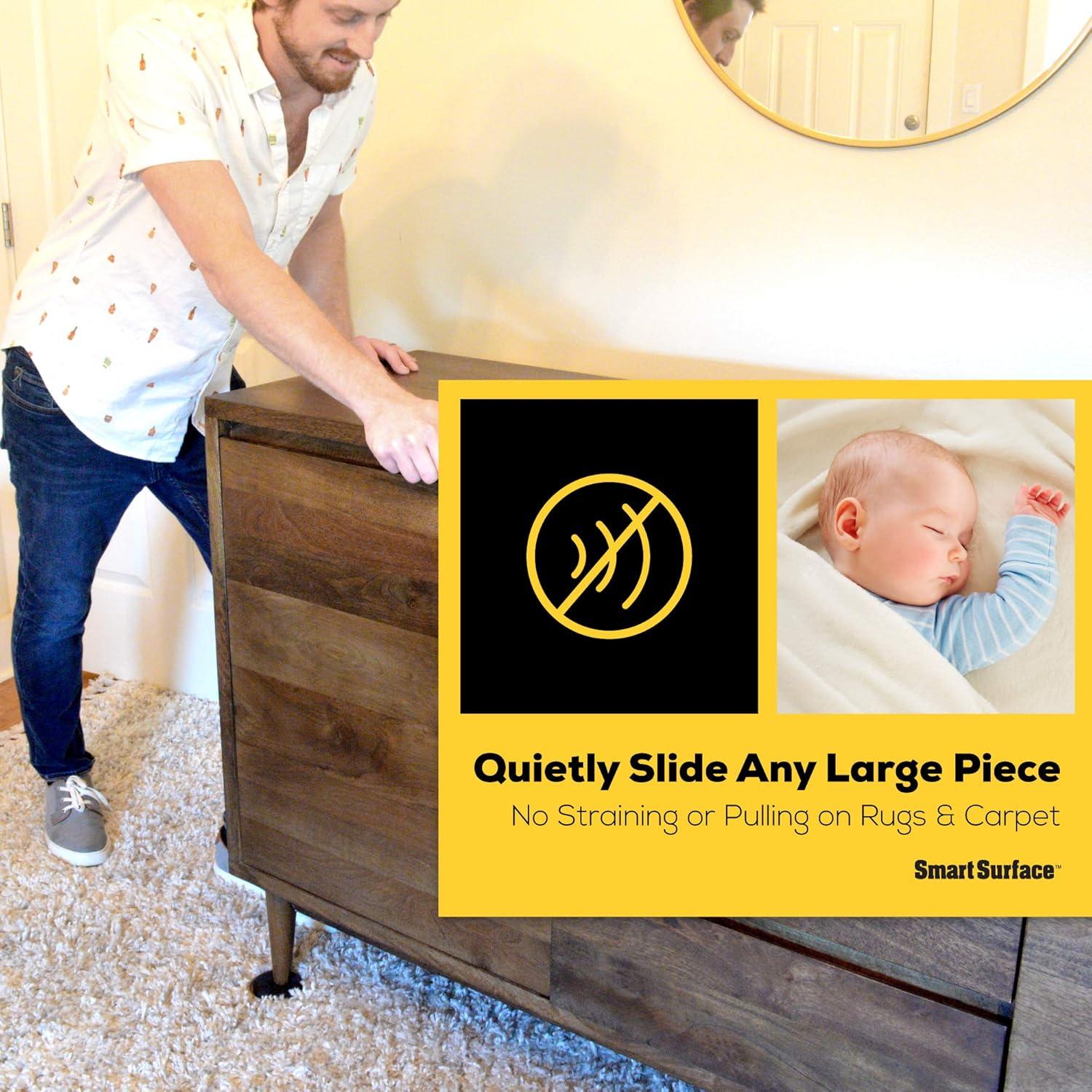 Deslizadores Redondos para Muebles Smart Surface - 16 Piezas 8.9 cm