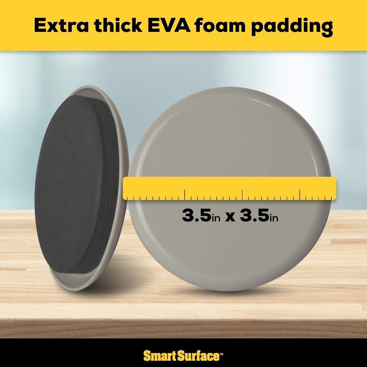 Deslizadores Redondos para Muebles Smart Surface - 16 Piezas 8.9 cm