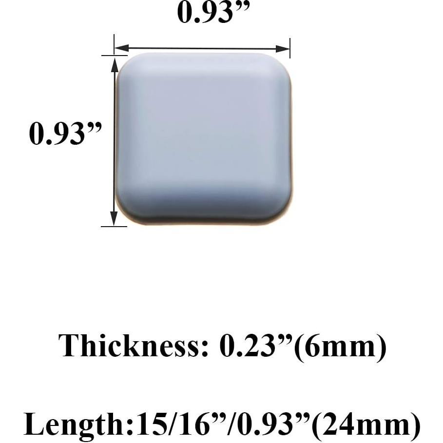 Deslizadores Adhesivos Cuadrados FURNIGEAR 20 Piezas PTFE