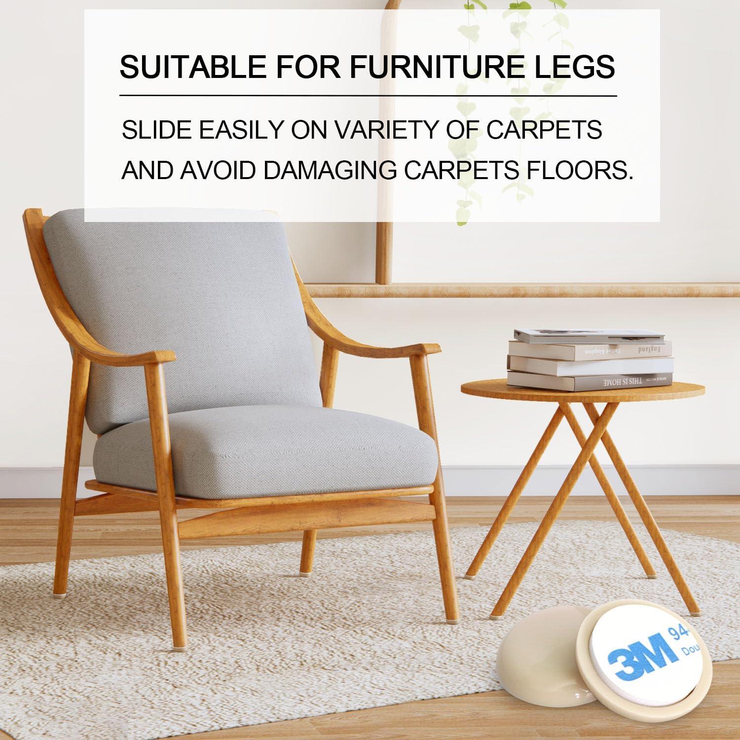 Deslizadores de Muebles RUSIDO 20pcs Autoadhesivos Beige 3.5cm