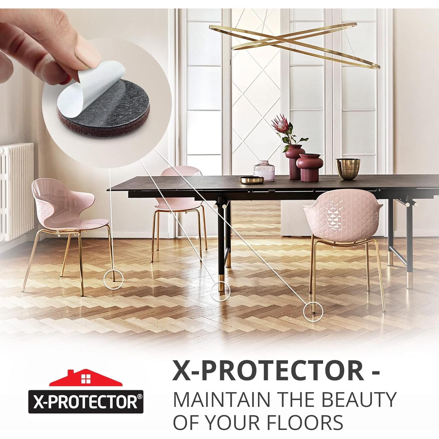 24 Almohadillas de Fieltro para Muebles X-PROTECTOR 3.81 cm