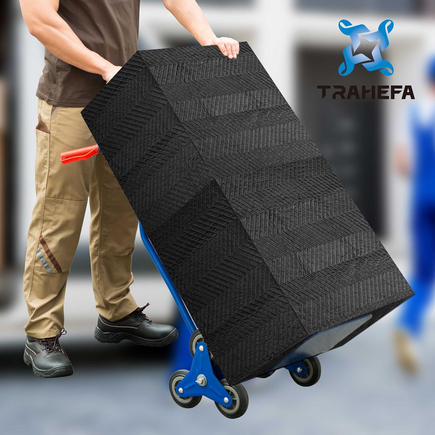 Manta de Mudanza Gruesa Trahefa 72x80 cm Negra Duradera