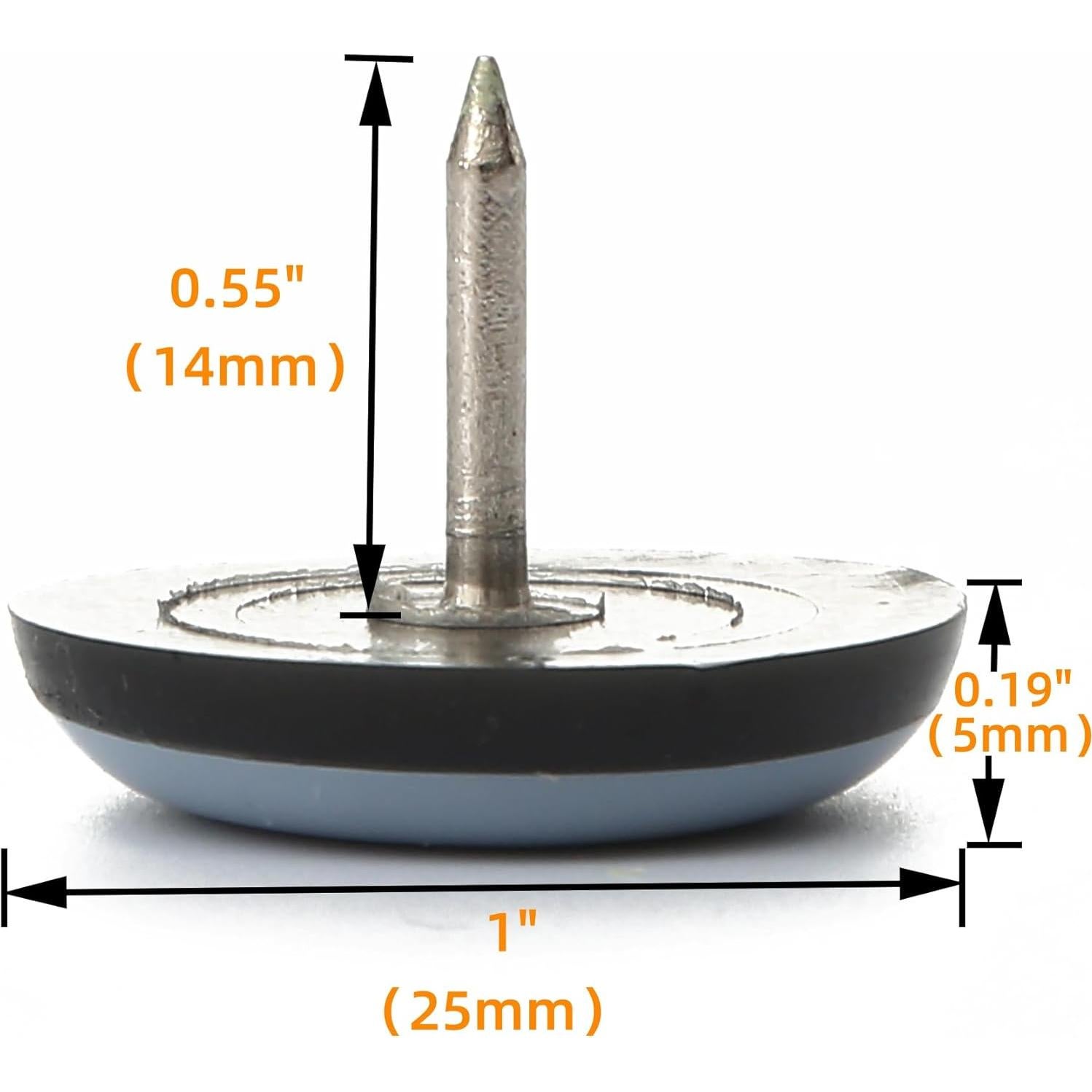 Deslizadores de Muebles Furnigear 24 Unidades PTFE 2.5 cm