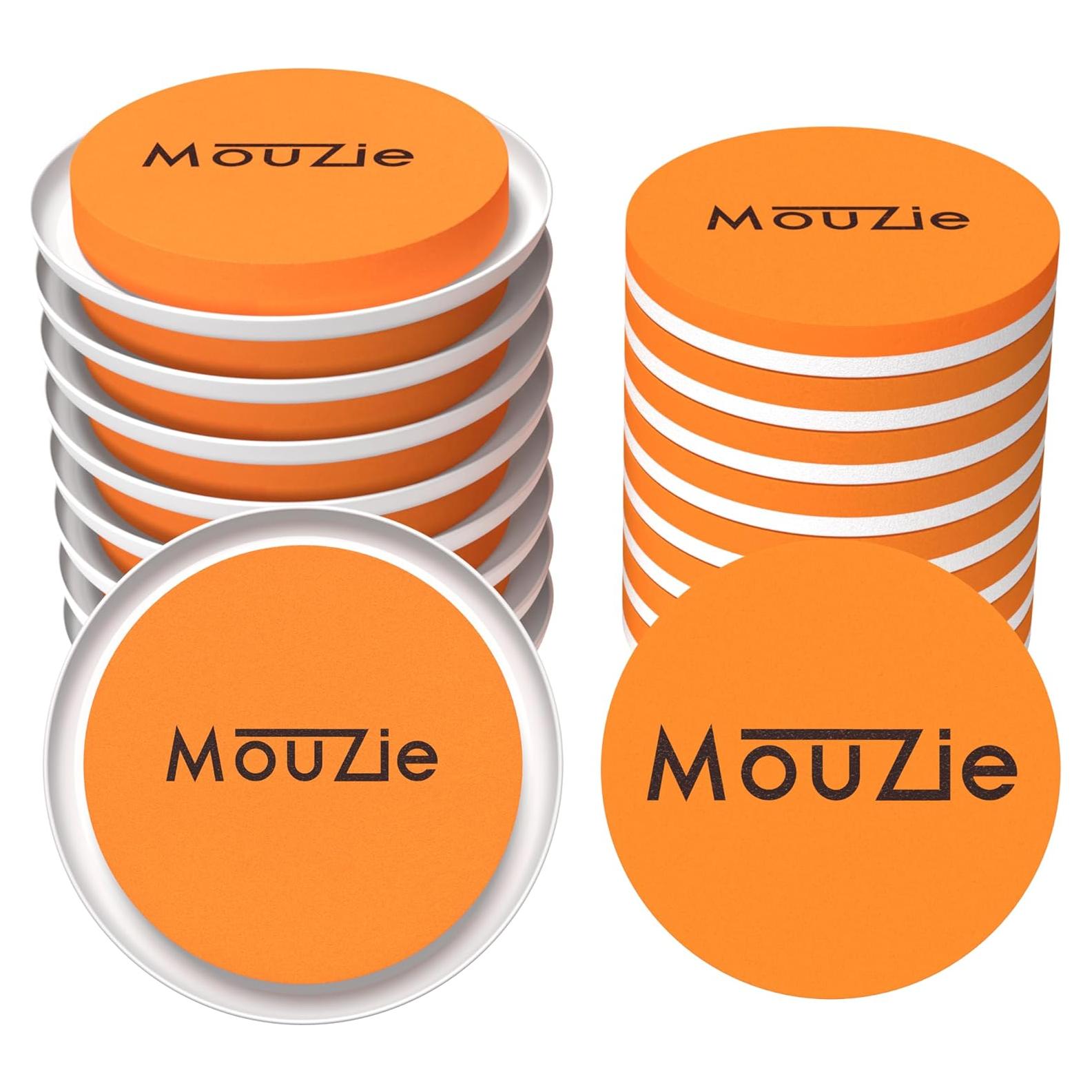 Deslizadores de Muebles MouZie 16PCS Blanco/Naranja Reutilizables