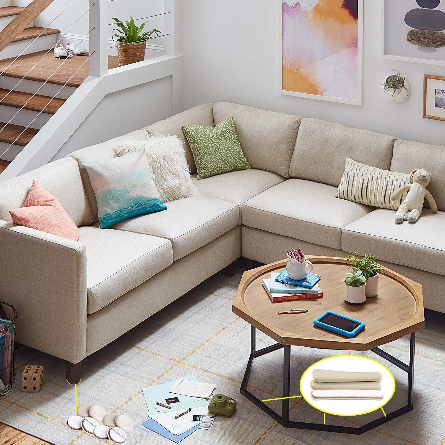 32 Deslizadores Autoadhesivos para Muebles Liyic 1.27x10.16cm