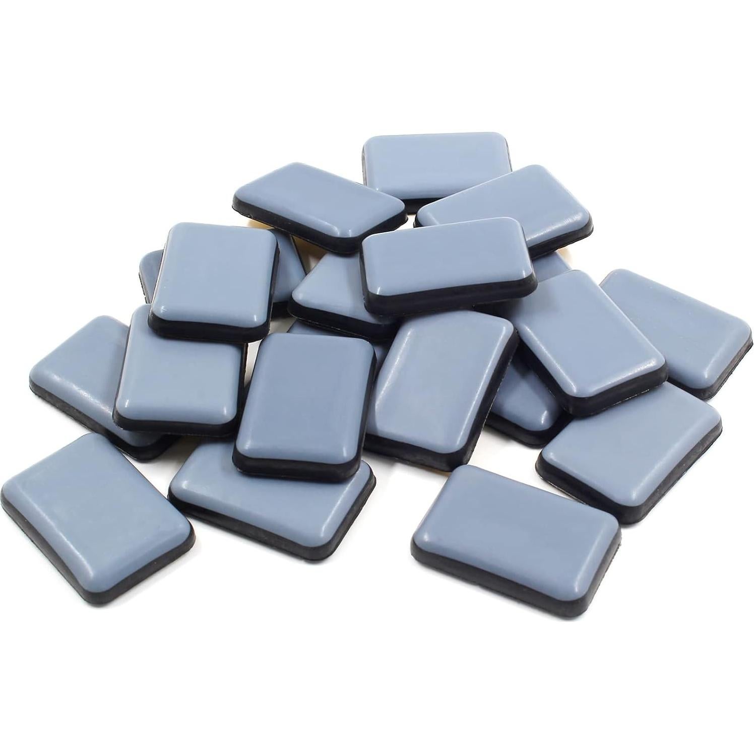 20 Piezas Deslizadores Adhesivos Rectangulares PTFE 35x25mm