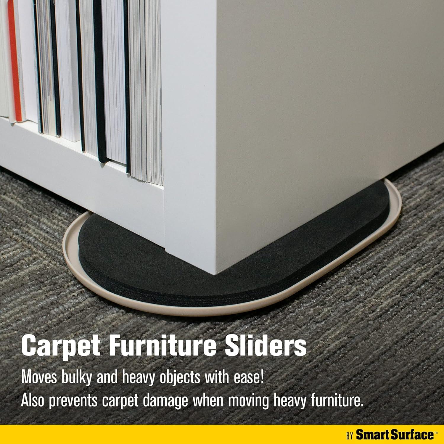Deslizadores de Muebles Ovalados Reutilizables Smart Surface 24.1x14.6cm