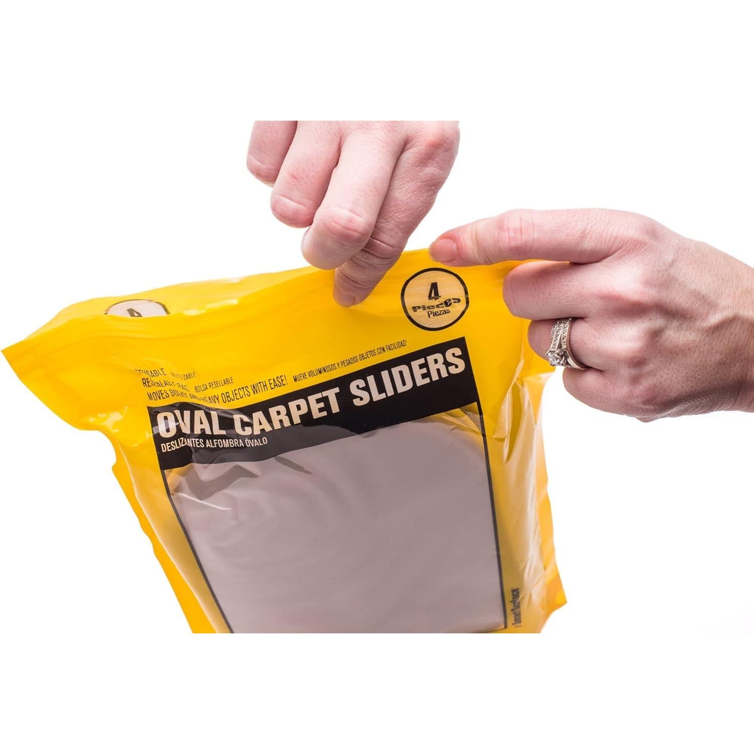 Deslizadores de Muebles Ovalados Reutilizables Smart Surface 24.1x14.6cm