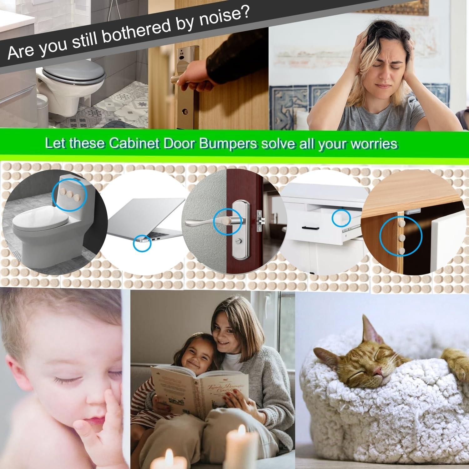 Almohadillas de Fieltro Furnigear 108 Pcs 1.59 cm Beige