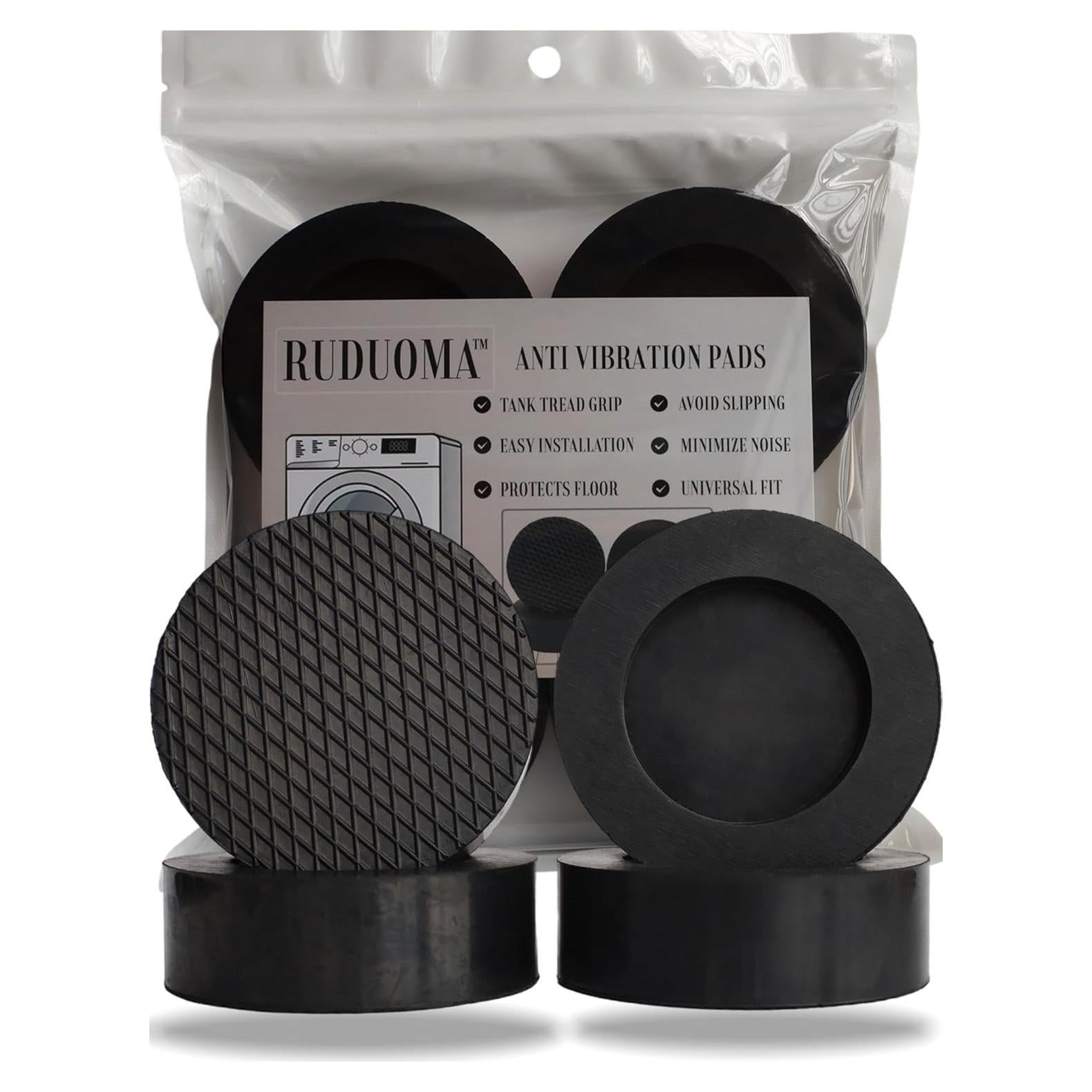 Almohadillas Antivibración RUDUOMA para Lavadora y Secadora - 4 Pcs