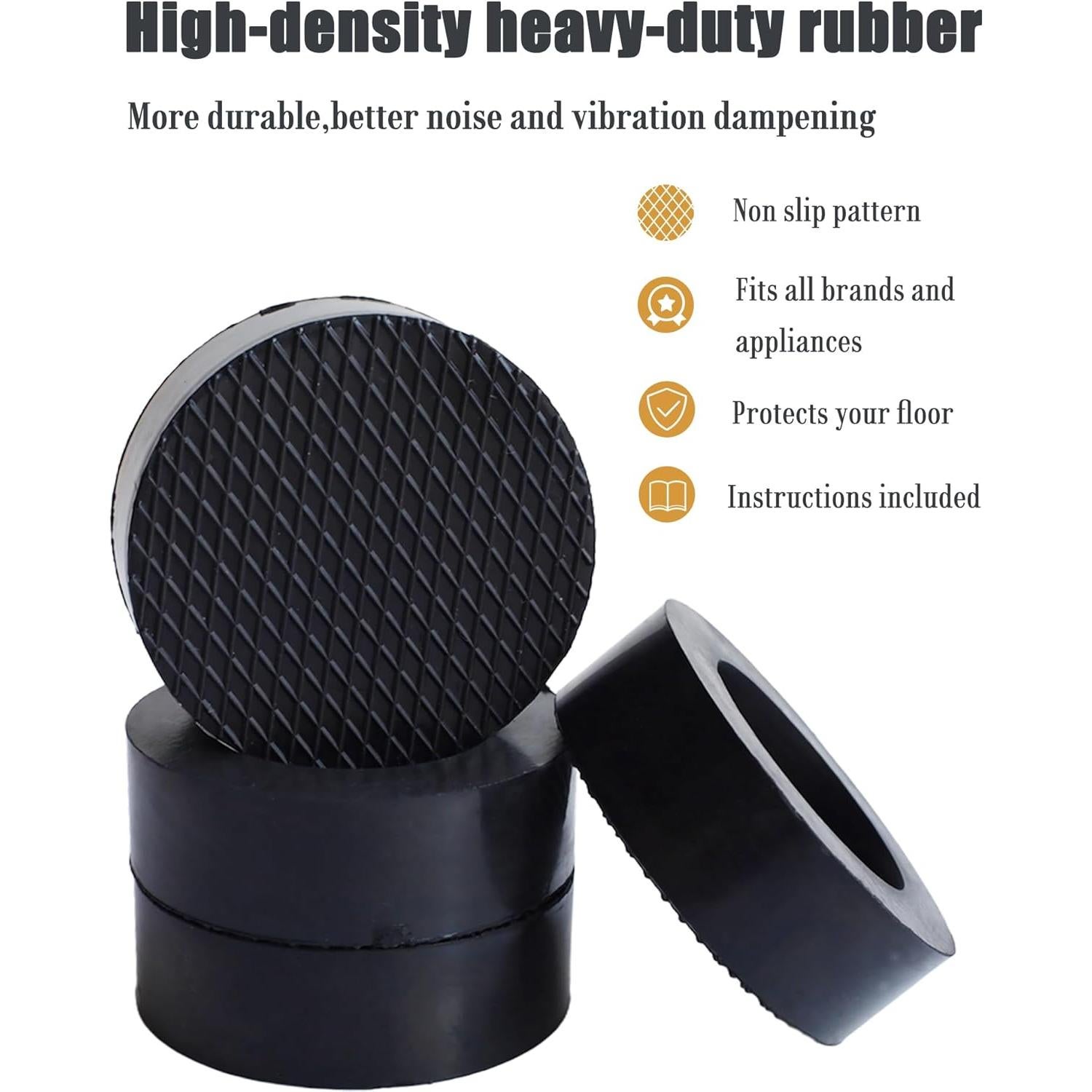 Almohadillas Antivibración RUDUOMA para Lavadora y Secadora - 4 Pcs