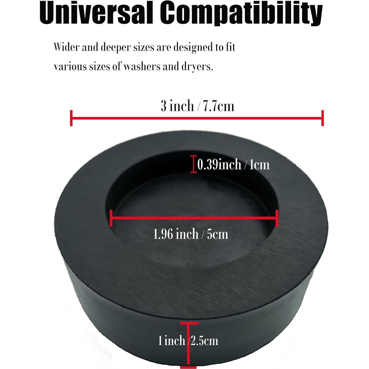 Almohadillas Antivibración RUDUOMA para Lavadora y Secadora - 4 Pcs