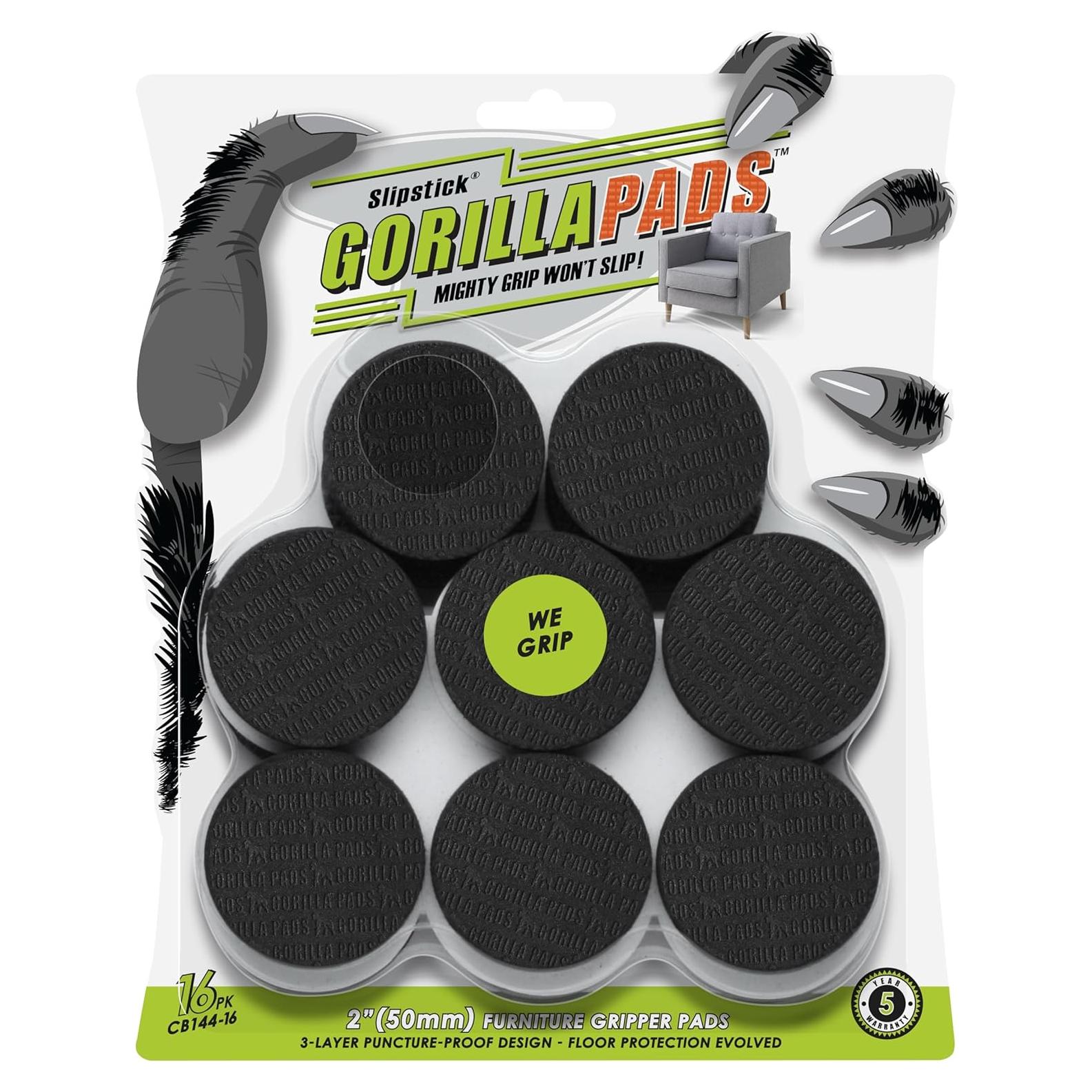 GorillaPads Almohadillas Antideslizantes 16 Unidades 5.08 cm