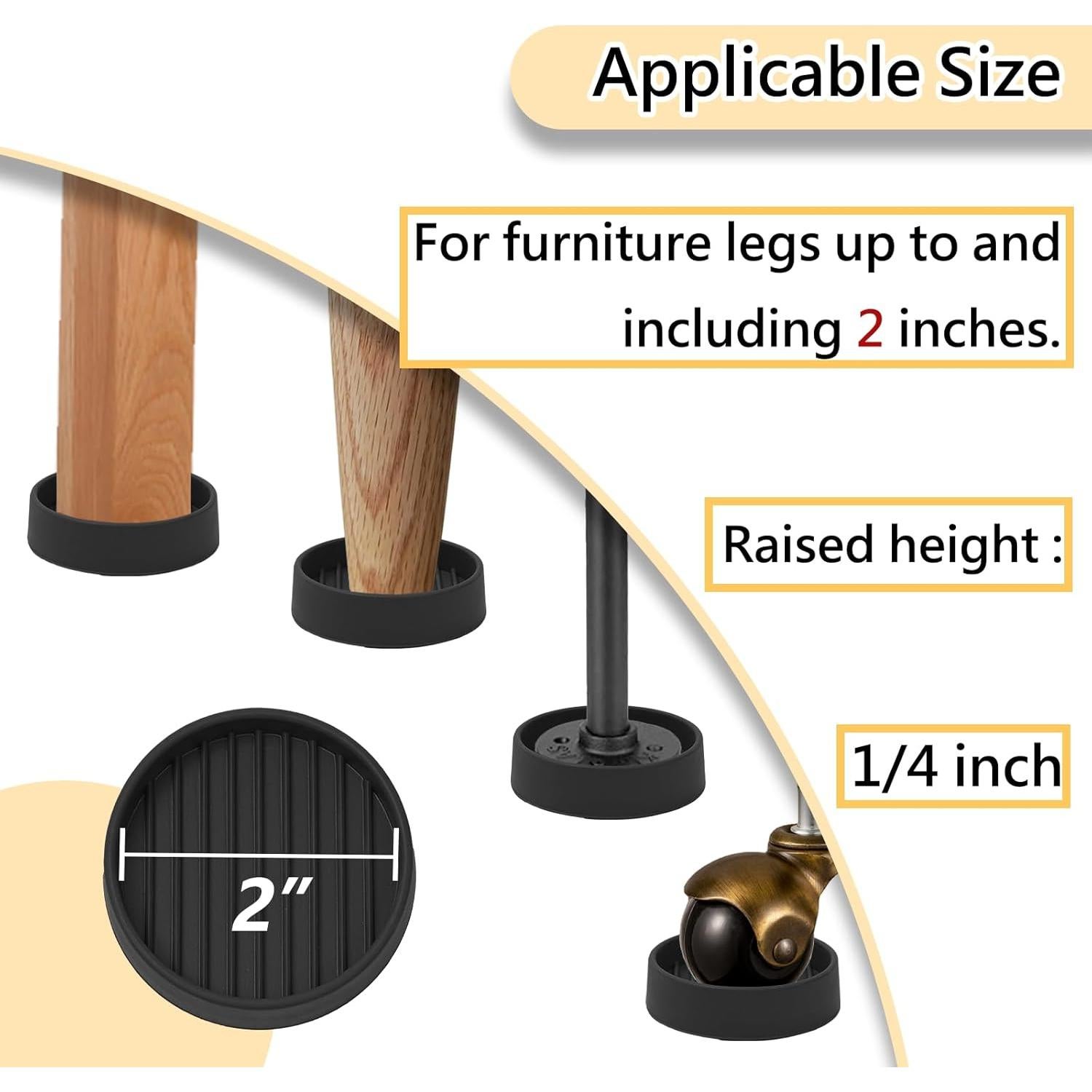 Cups de Goma Antideslizantes Jayen 4 Pcs 5.08x5.08 cm