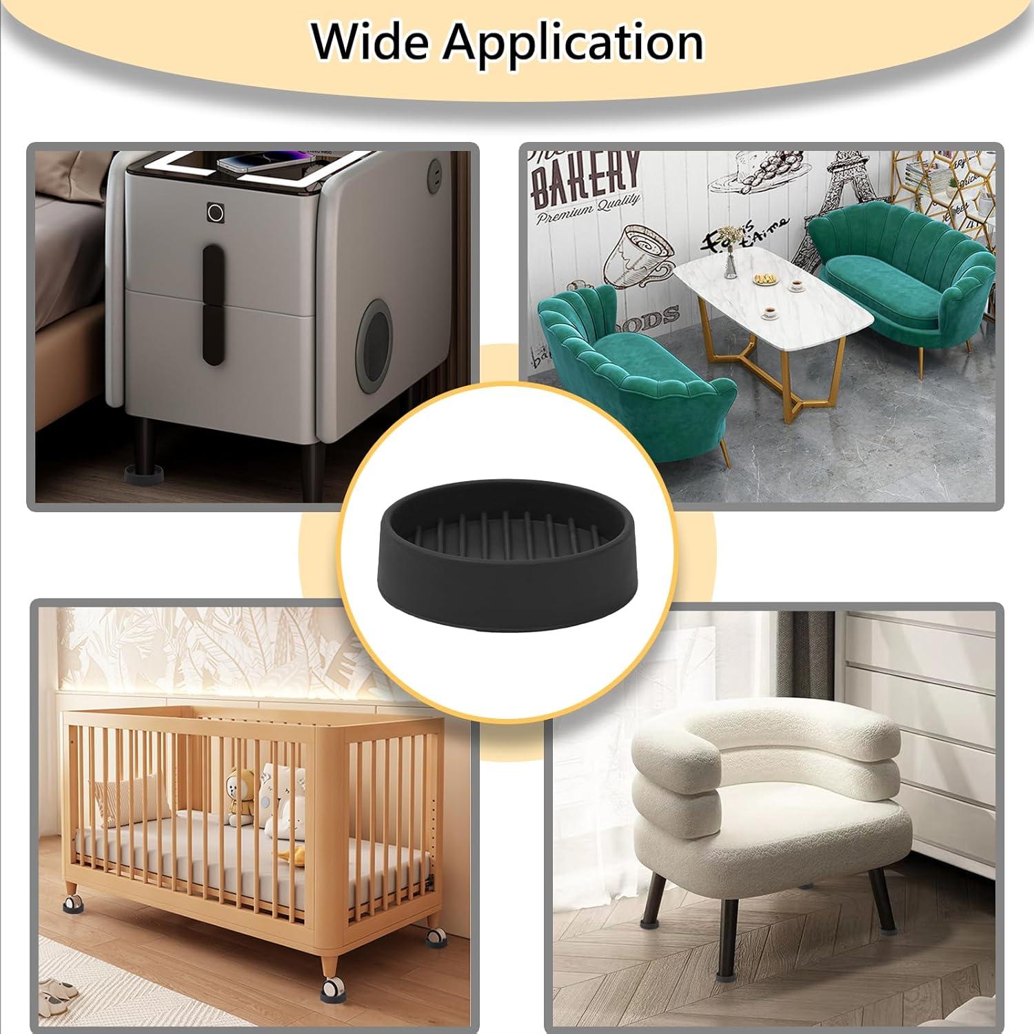 Cups de Goma Antideslizantes Jayen 4 Pcs 5.08x5.08 cm