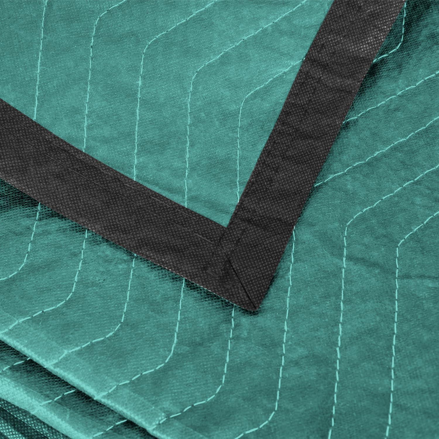 4 Mantas de Mudanza Diamond UP Acolchadas 365.76x203.2cm Verde y Gris