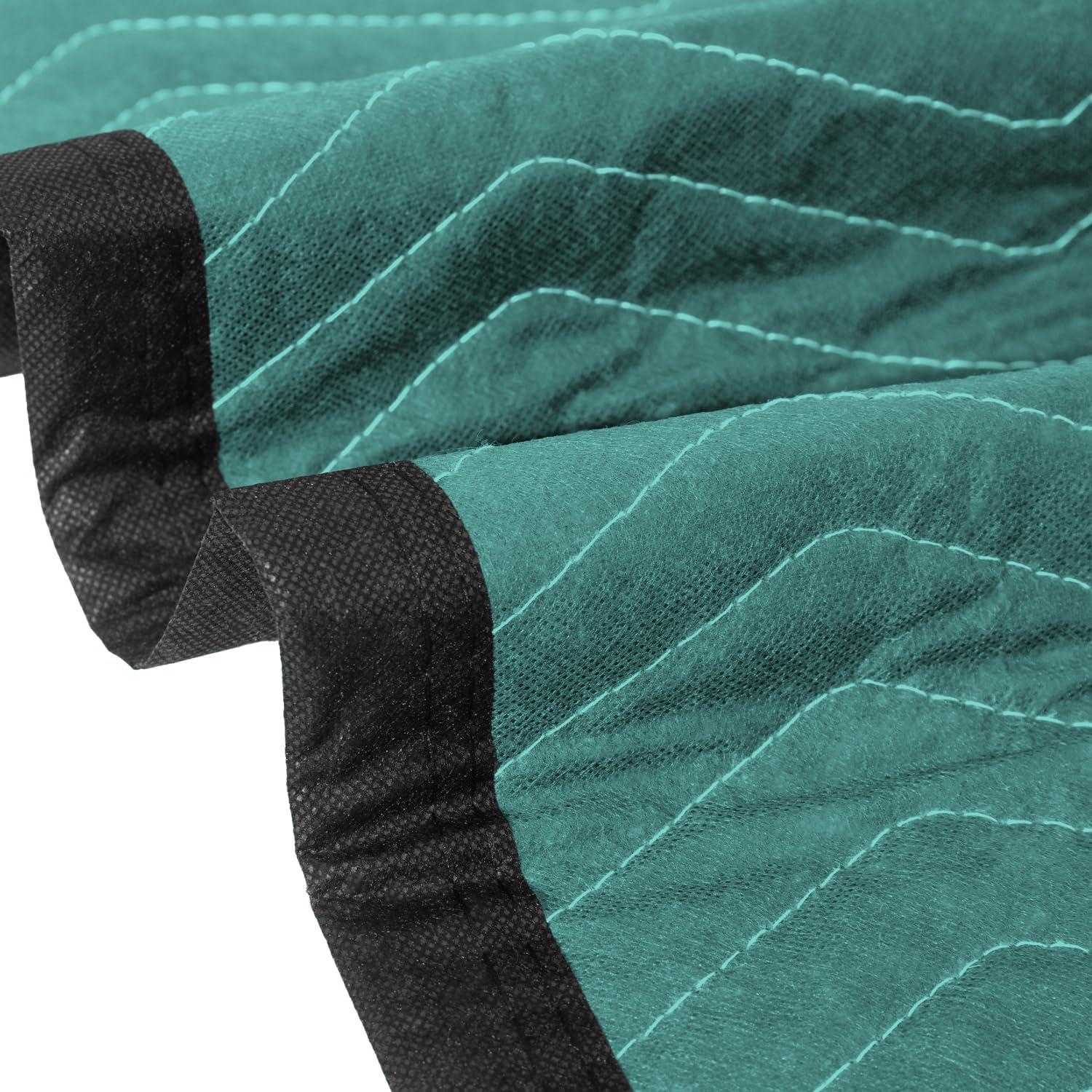 4 Mantas de Mudanza Diamond UP Acolchadas 365.76x203.2cm Verde y Gris