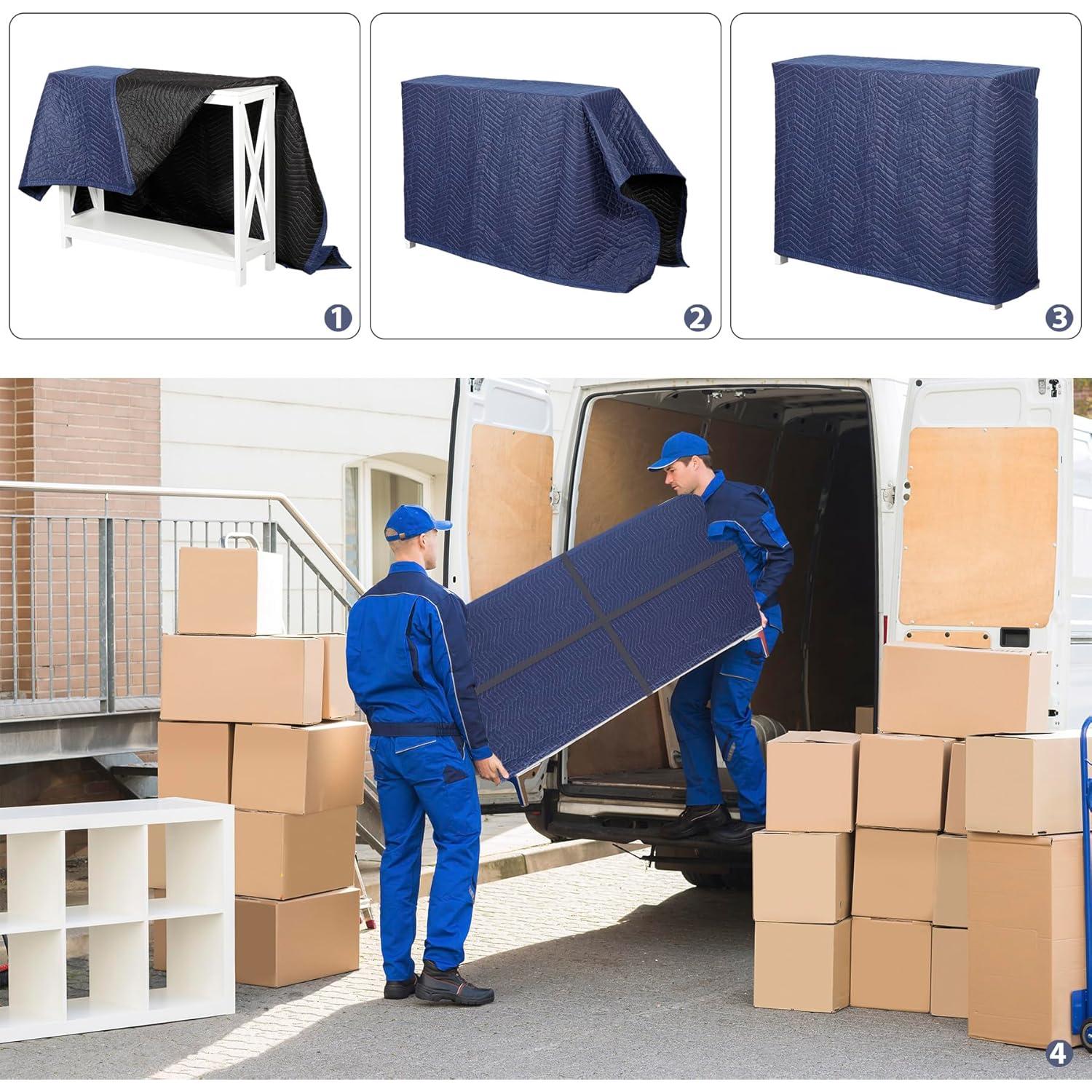 Mantas de Mudanza ZENY 12 Paquete 203x183 cm Alta Resistencia