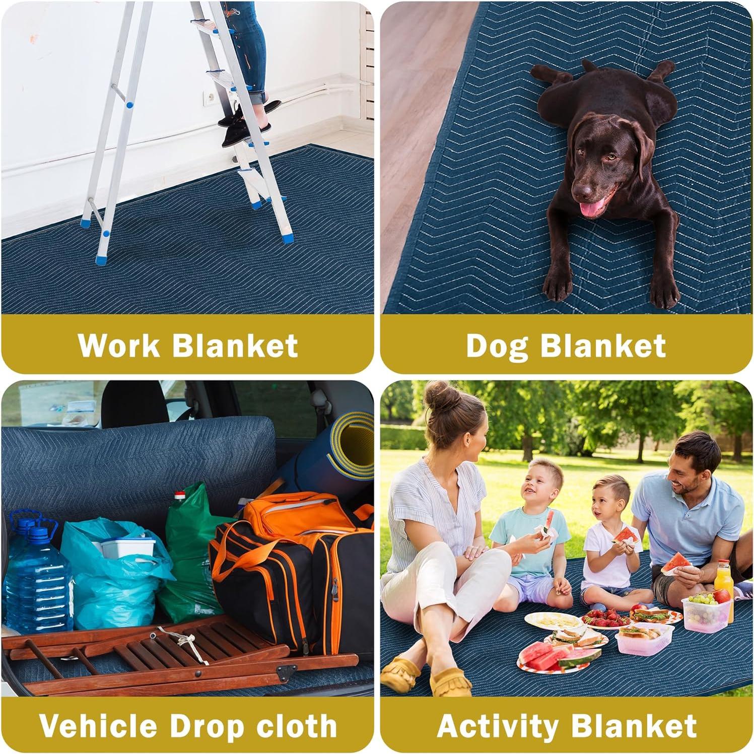 Mantas de Mudanza ZENY 12 Paquete 203x183 cm Alta Resistencia