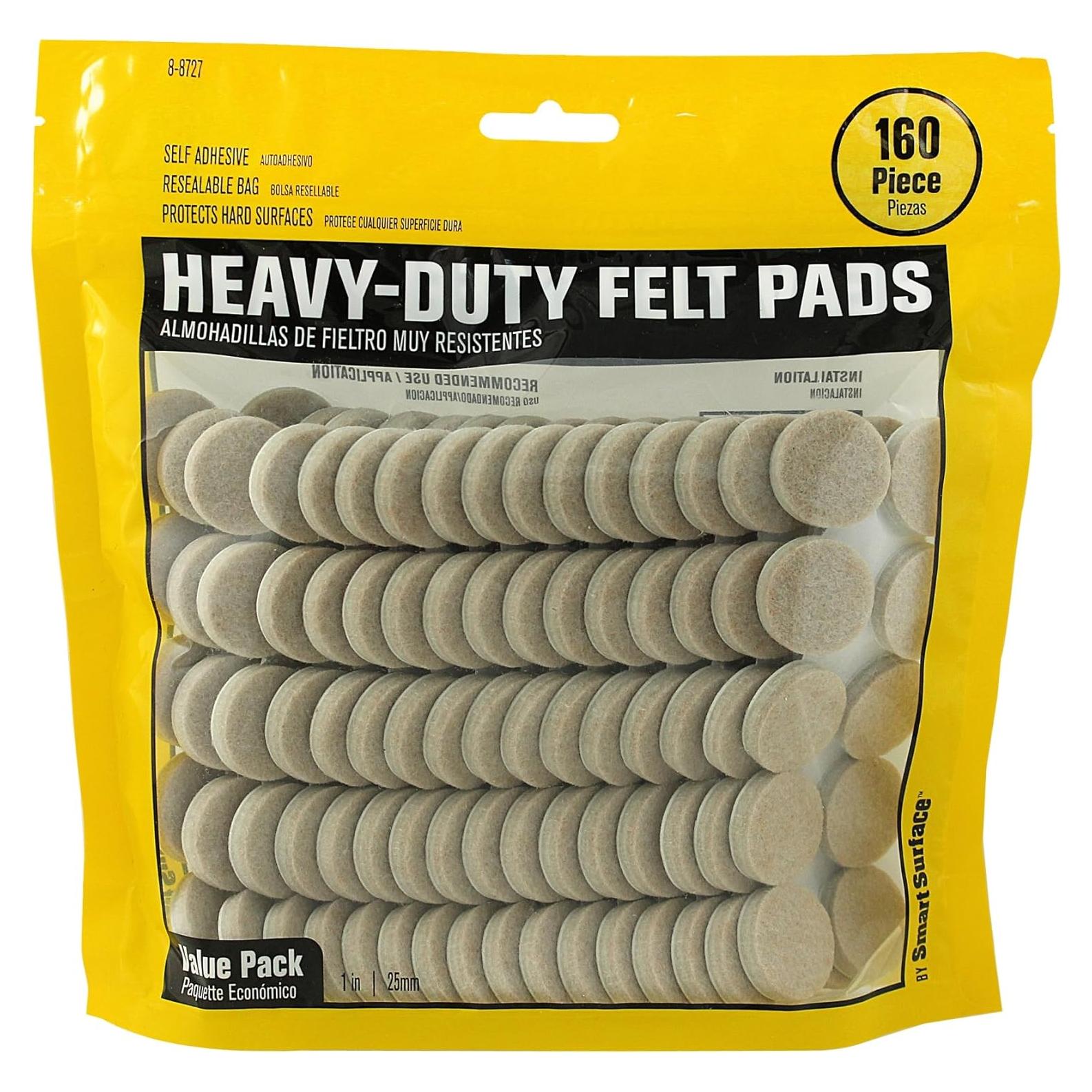 Almohadillas de Fieltro Autoadhesivas Smart Surface 2.54 cm Beige 160 Pzas