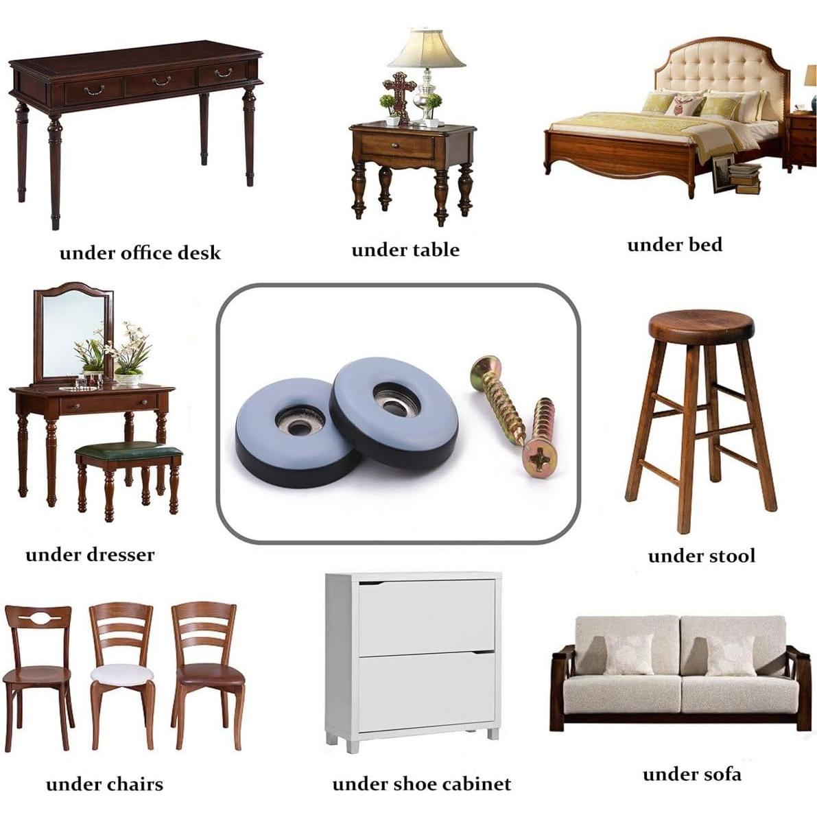 Deslizadores de Muebles Furnigear PTFE 40pack para Piso